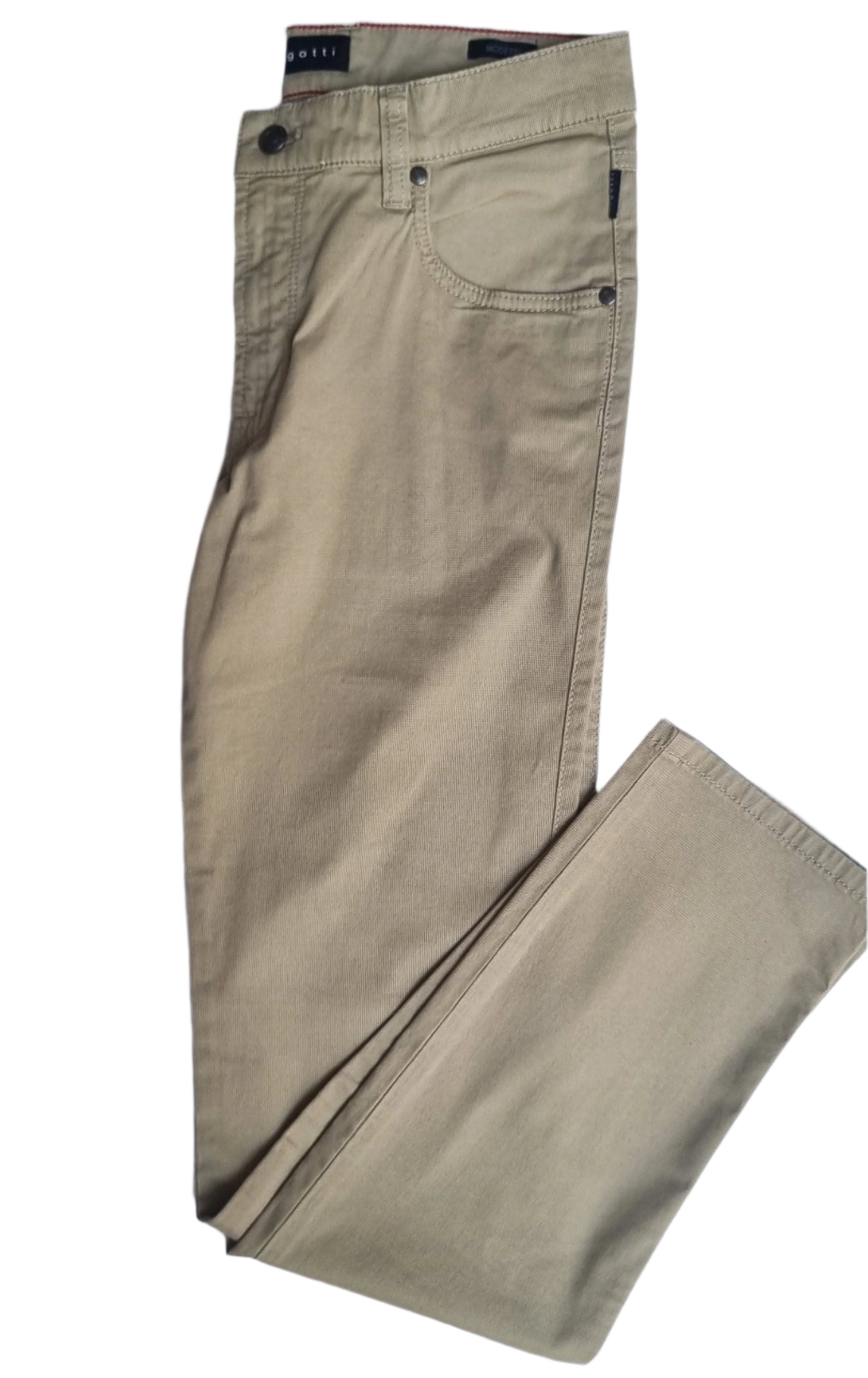 Beige pants on a white background
