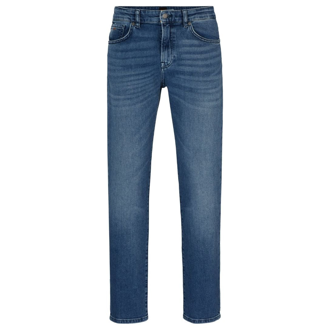 Men’s BOSS Regular-Fit Mid Blue Jeans