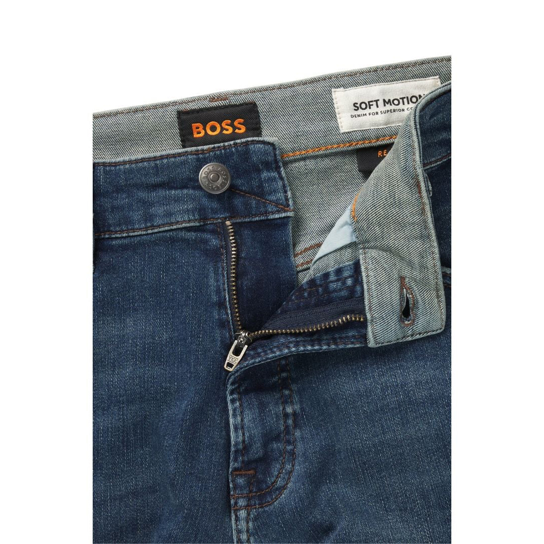 Men’s BOSS Regular-Fit Navy Jeans
