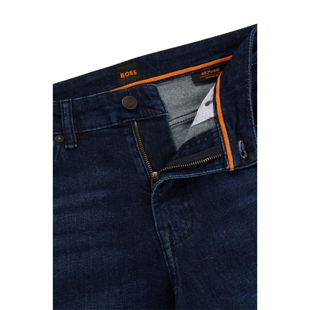 Men’s BOSS Regular-Fit Dark Blue Jeans
