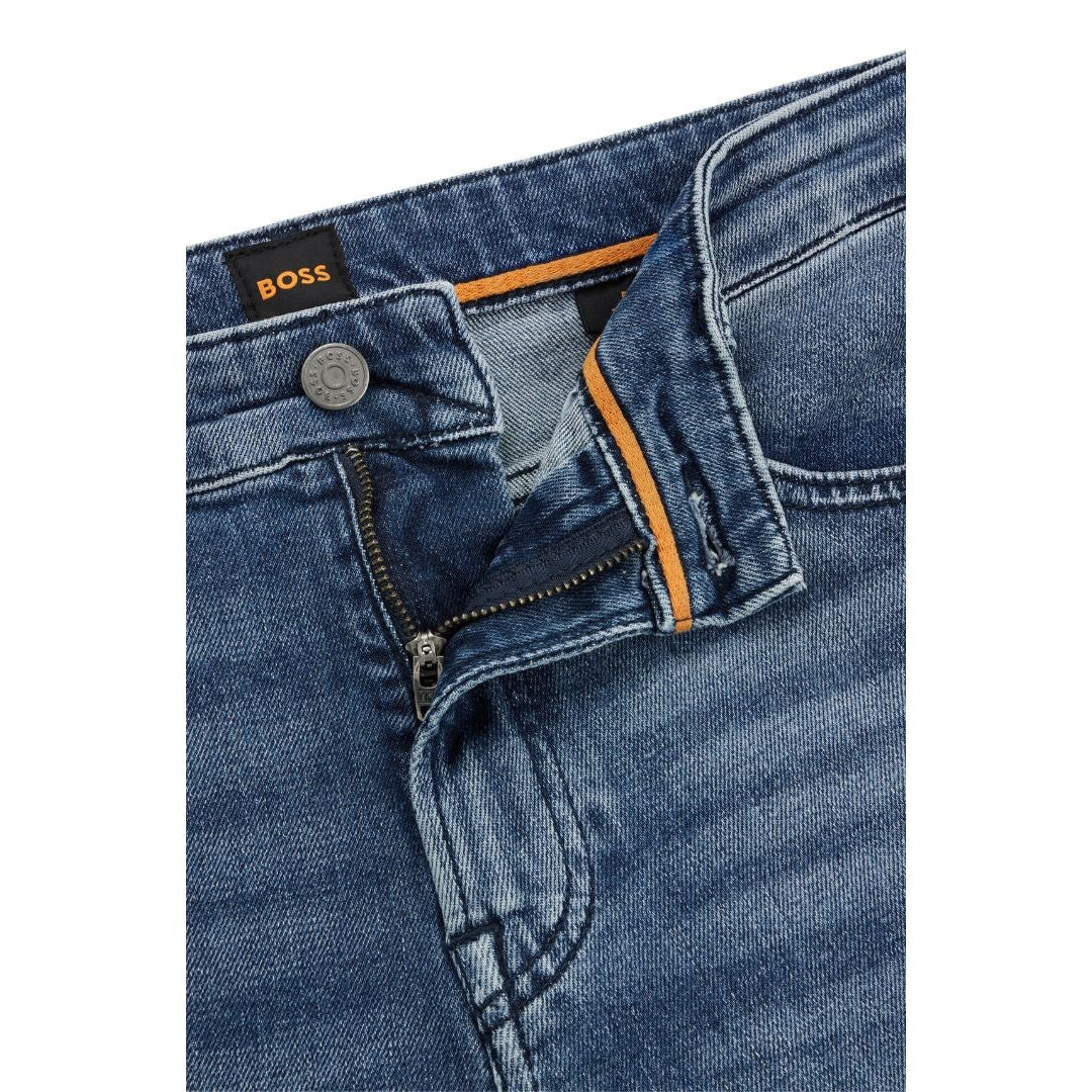 Men’s BOSS Regular-Fit Mid Blue Jeans