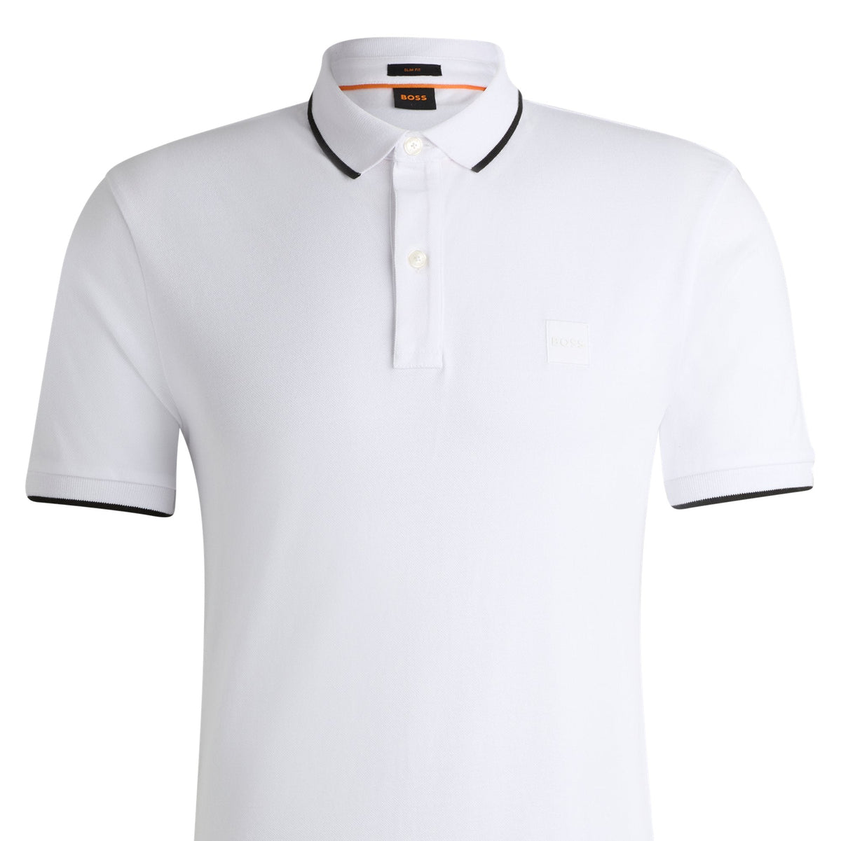 Men’s BOSS White Short-Sleeve Polo Shirt