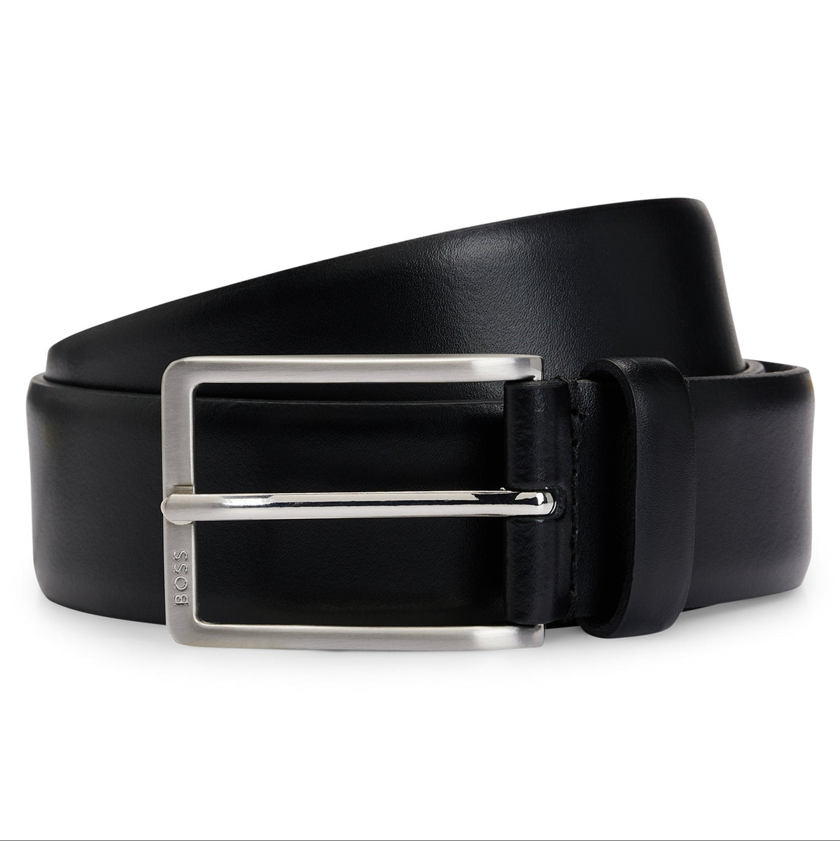 Men’s BOSS Erman Black Leather Belt