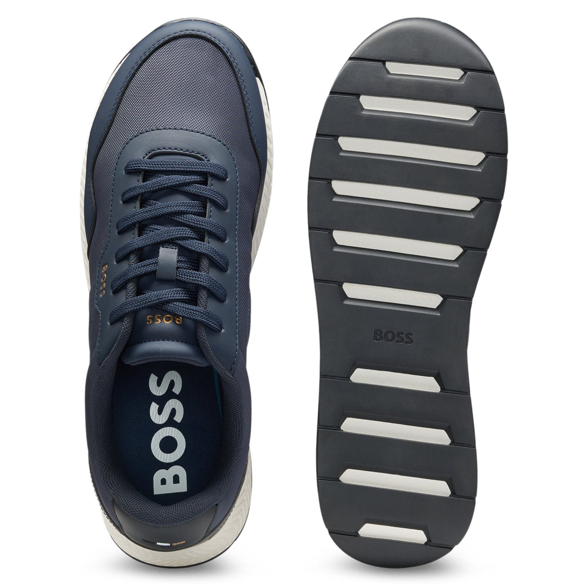 BOSS Menswear Navy Trainers