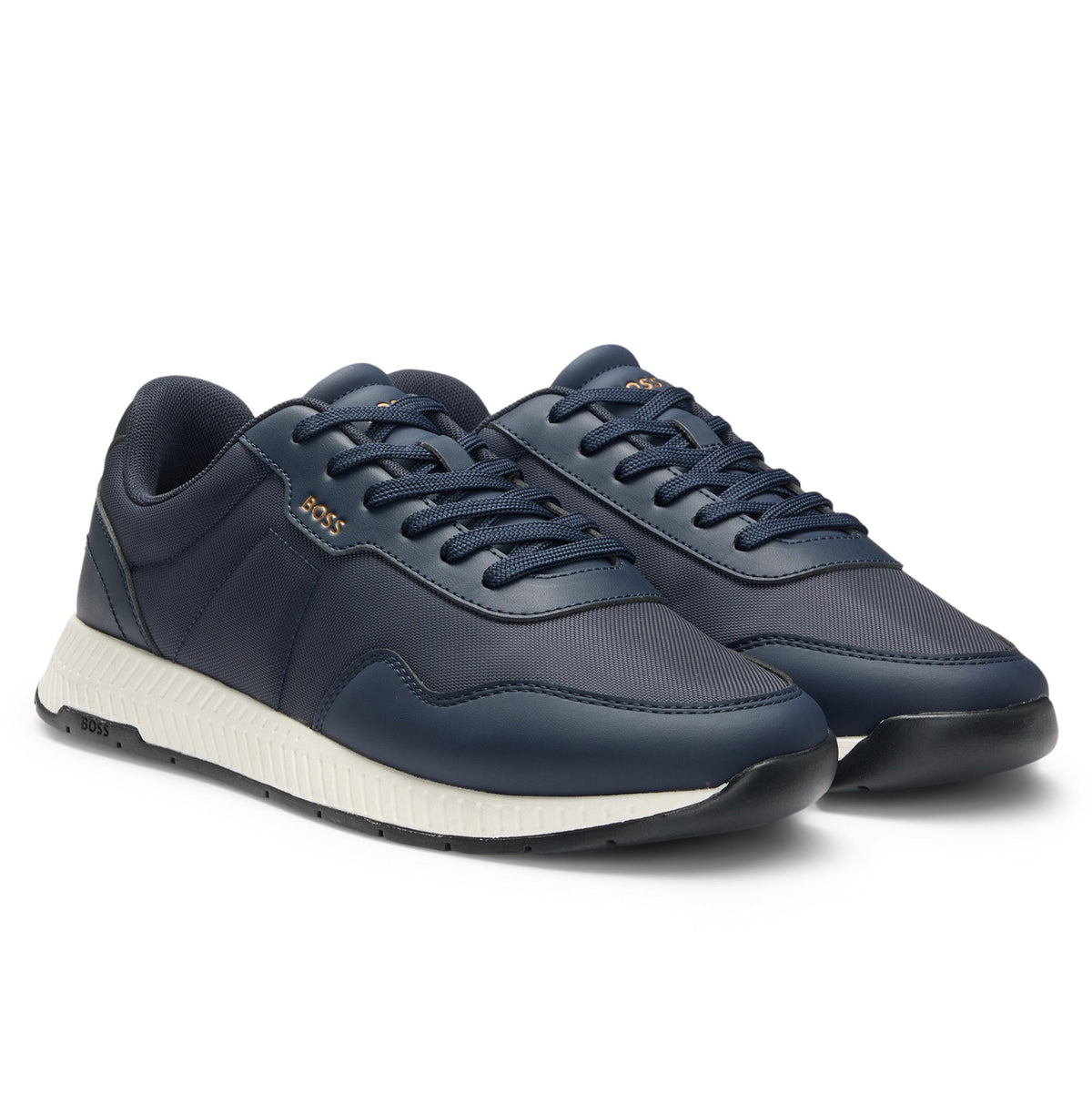 BOSS Menswear Navy Trainers