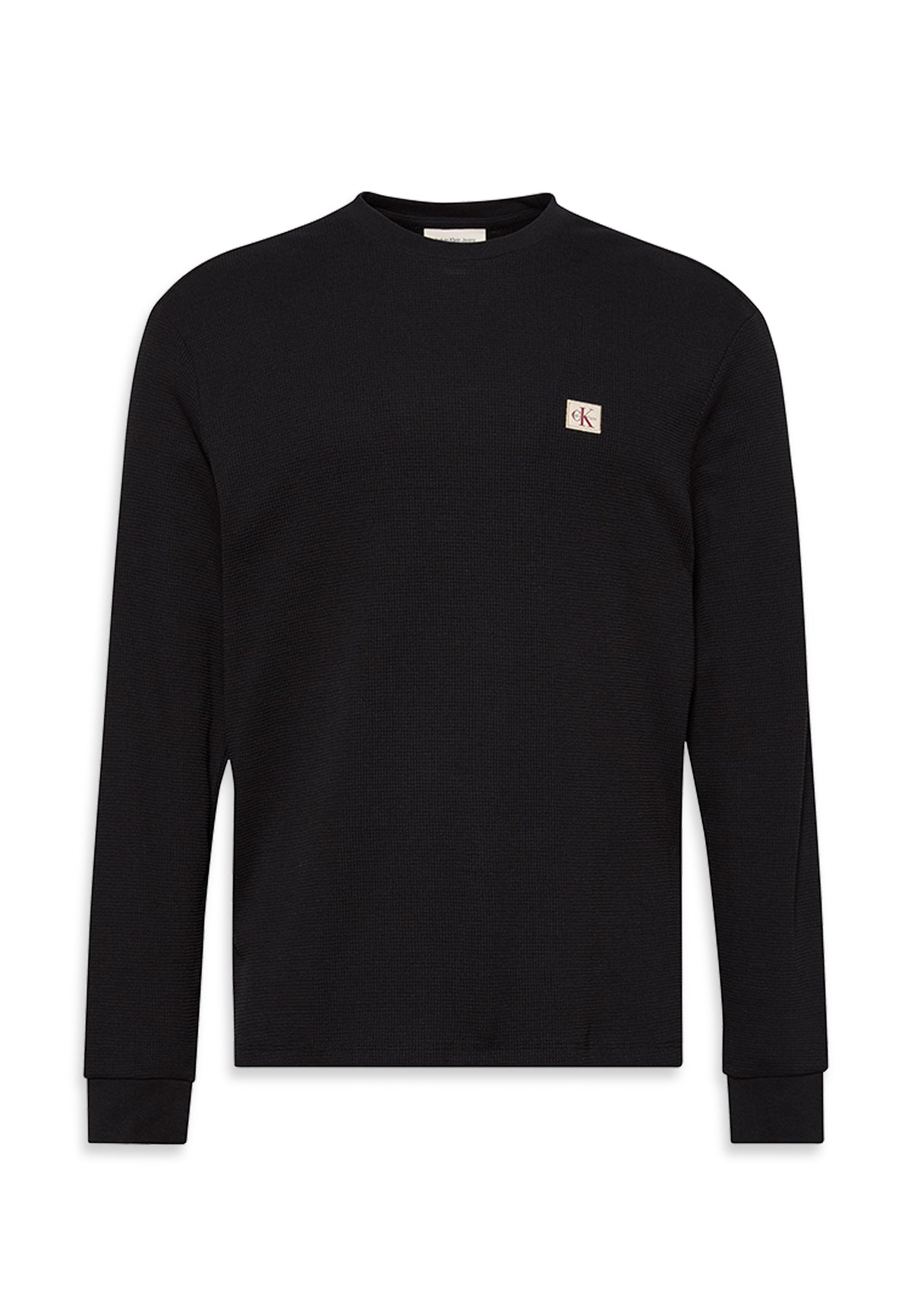 Long Sleeve Waffle T-Shirt Black