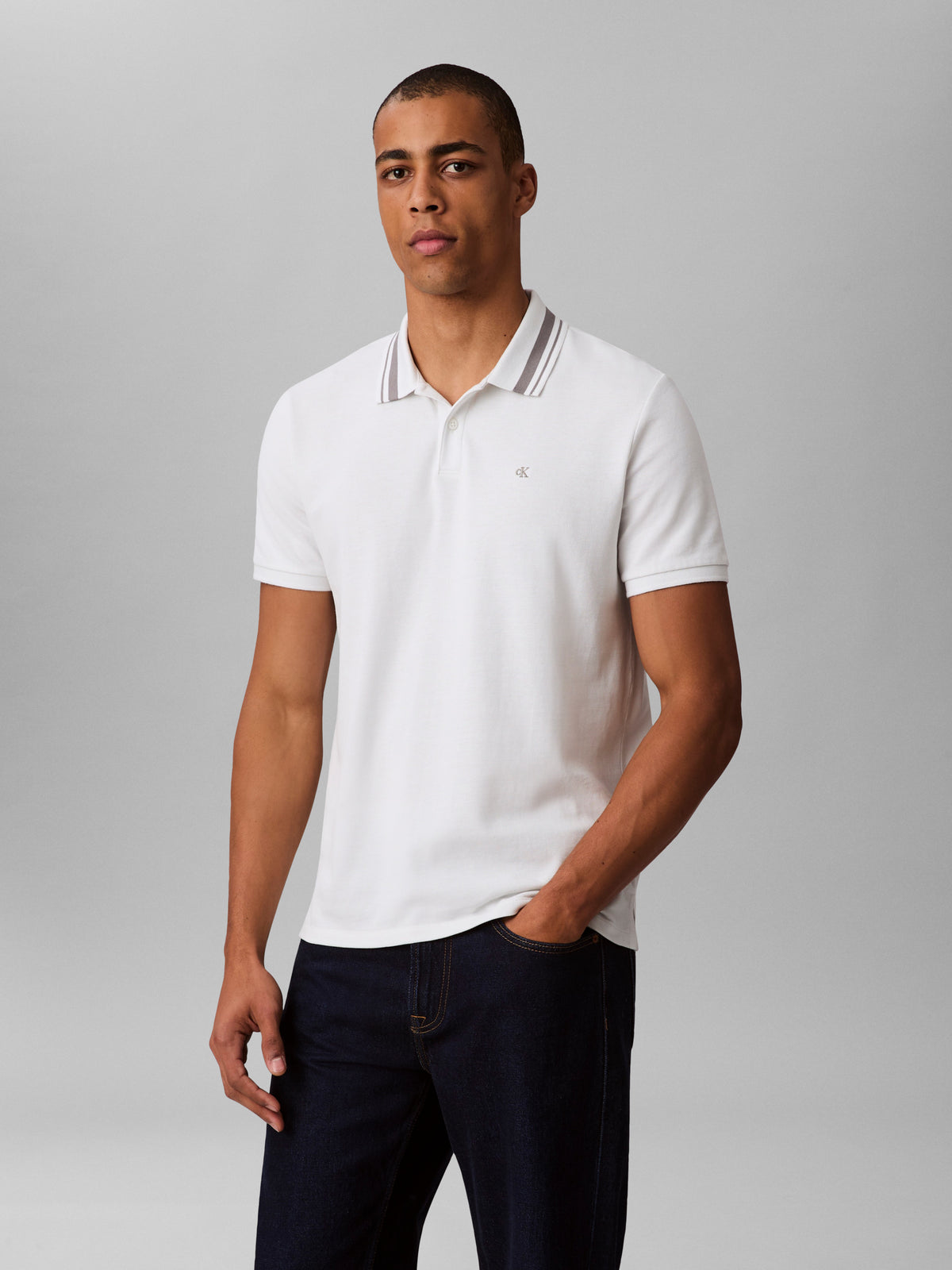 Monogram Pique Tip Polo