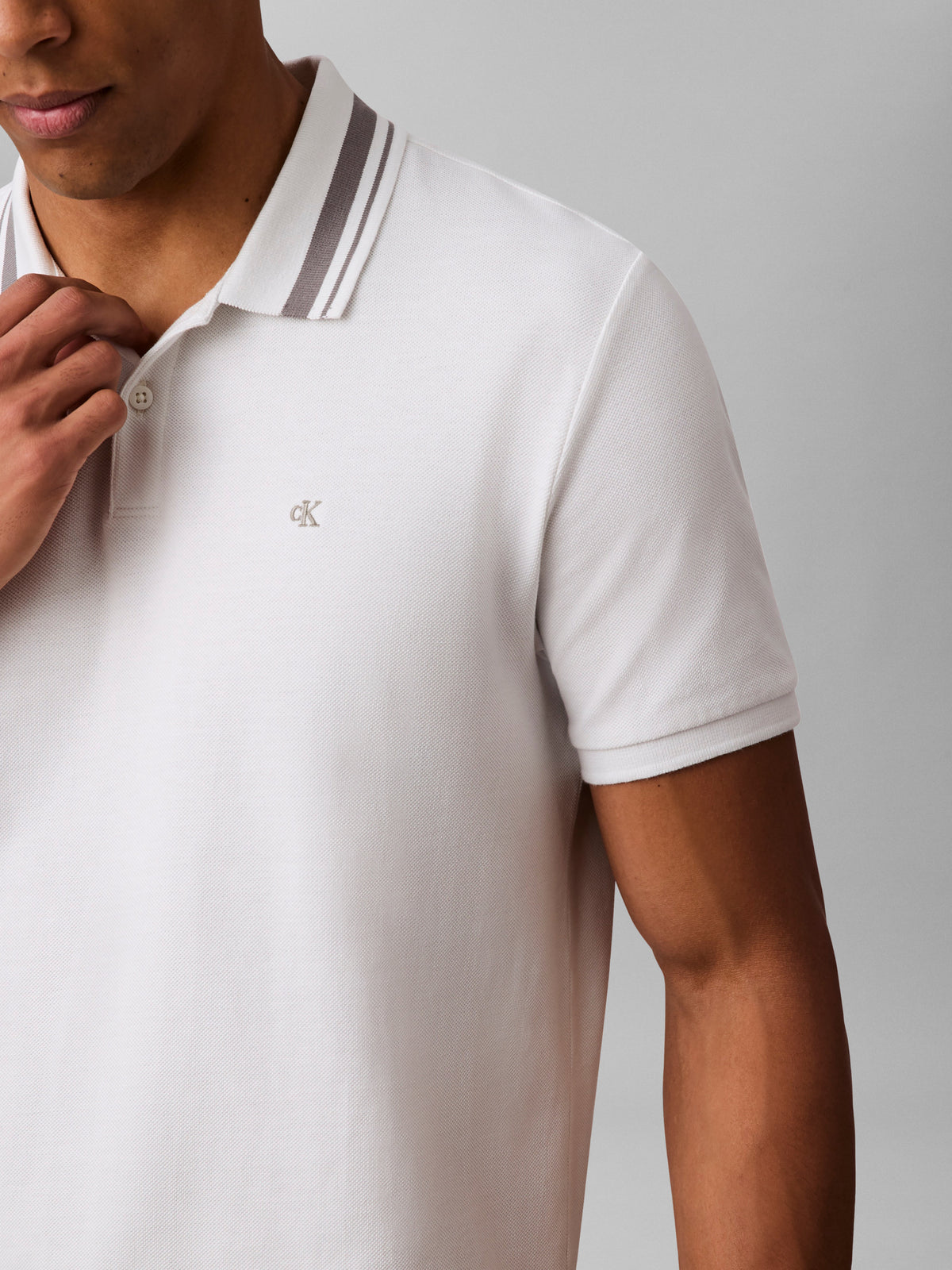 Monogram Pique Tip Polo