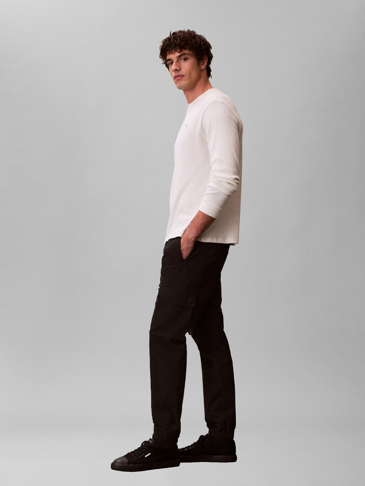 Skinny Cargo Pants Black