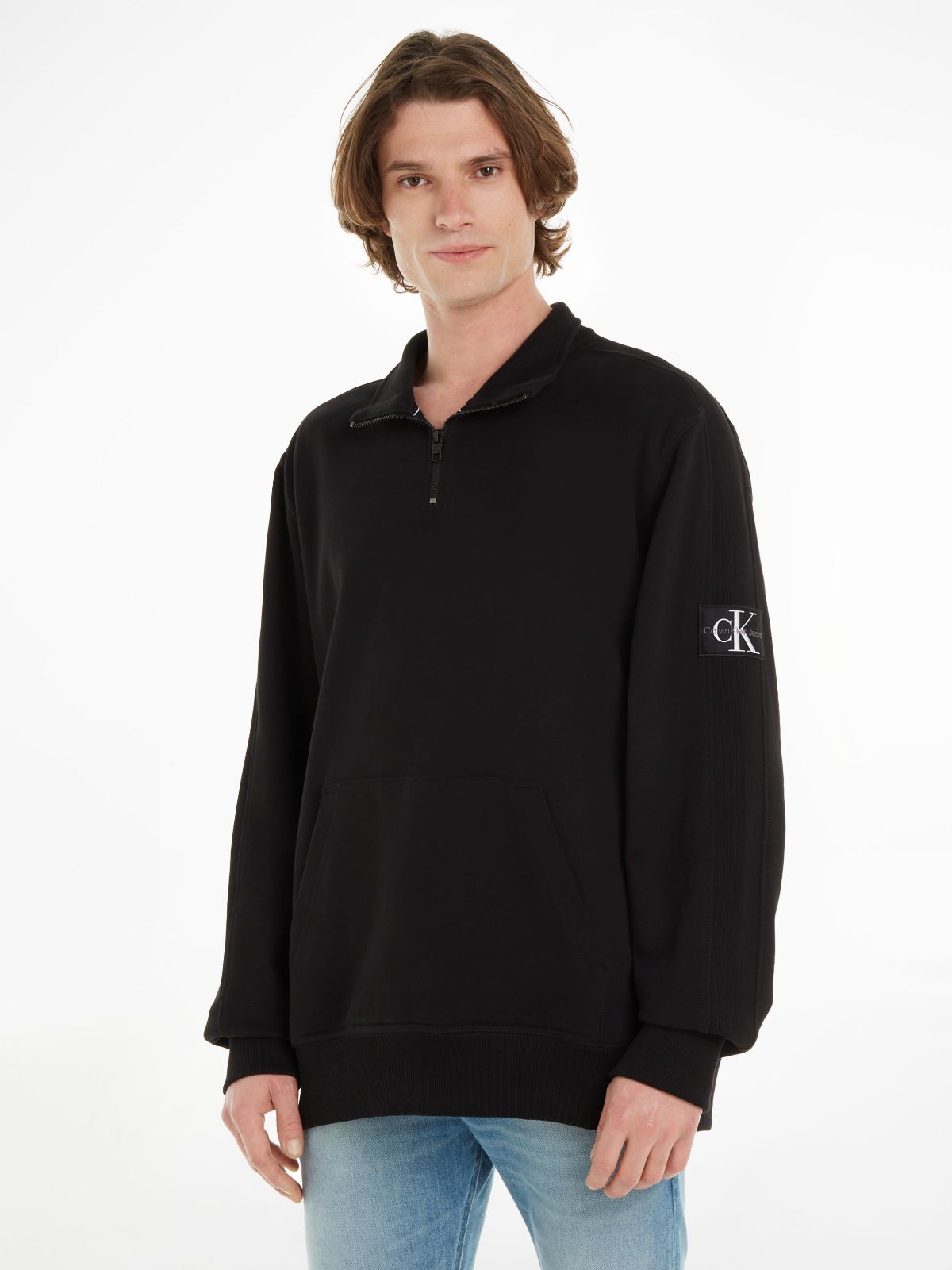 Badge Half Zip Sweater