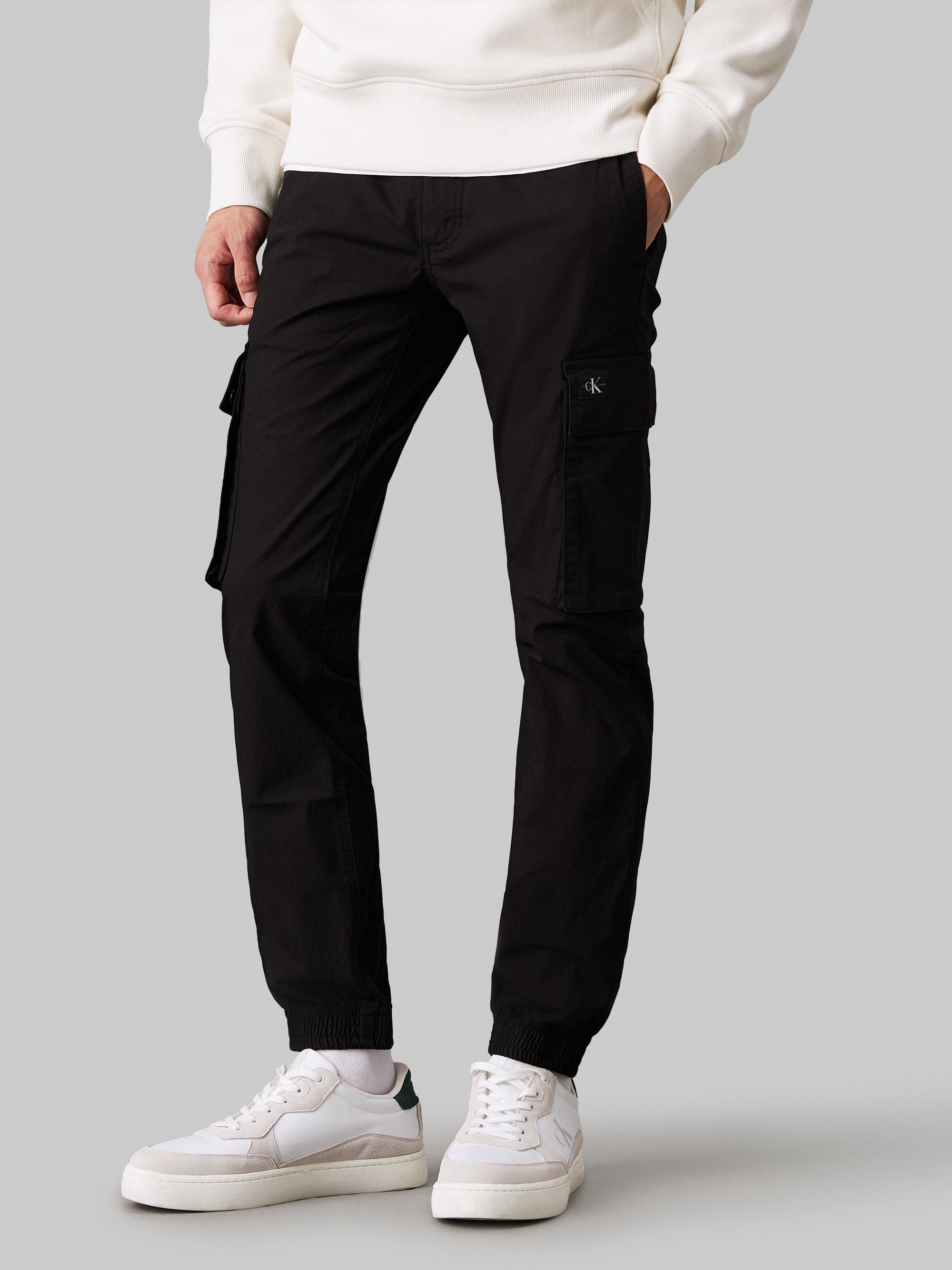 Calvin Klein Skinny Cargo Jeans. Featuring a sleek skinny fit