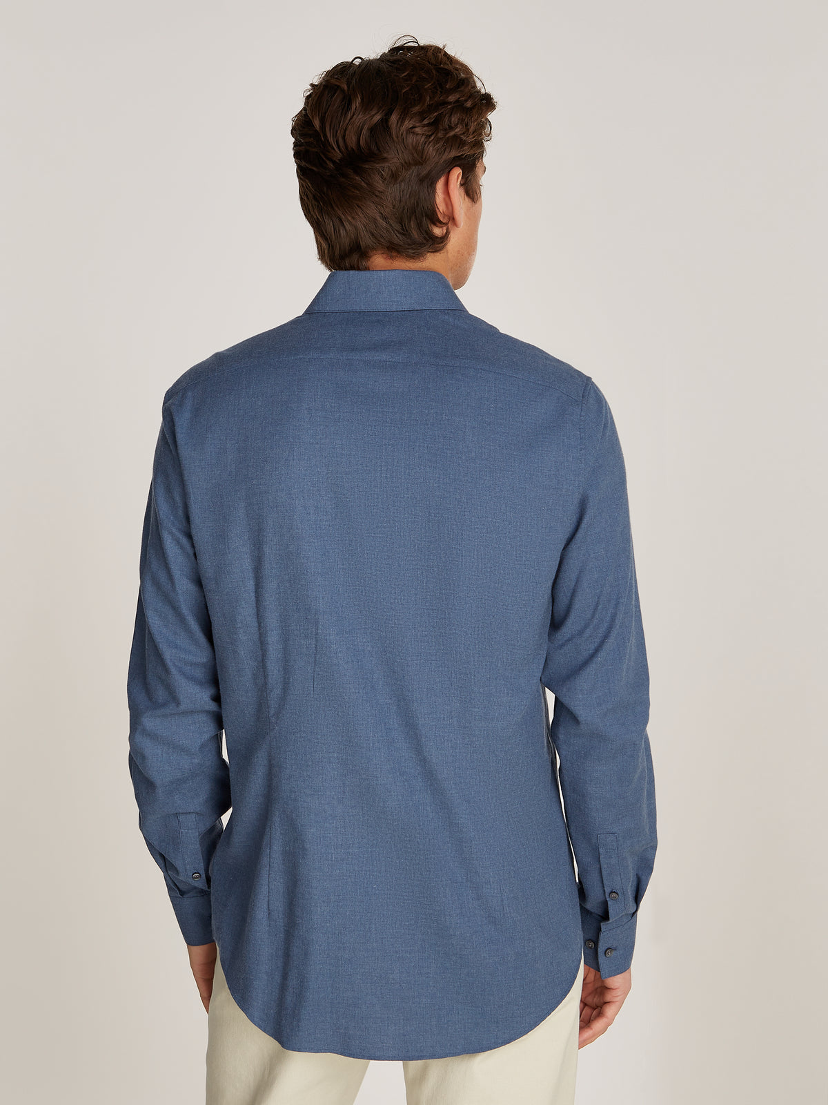Calvin Klein Flannel Solid Slim Shirt.
