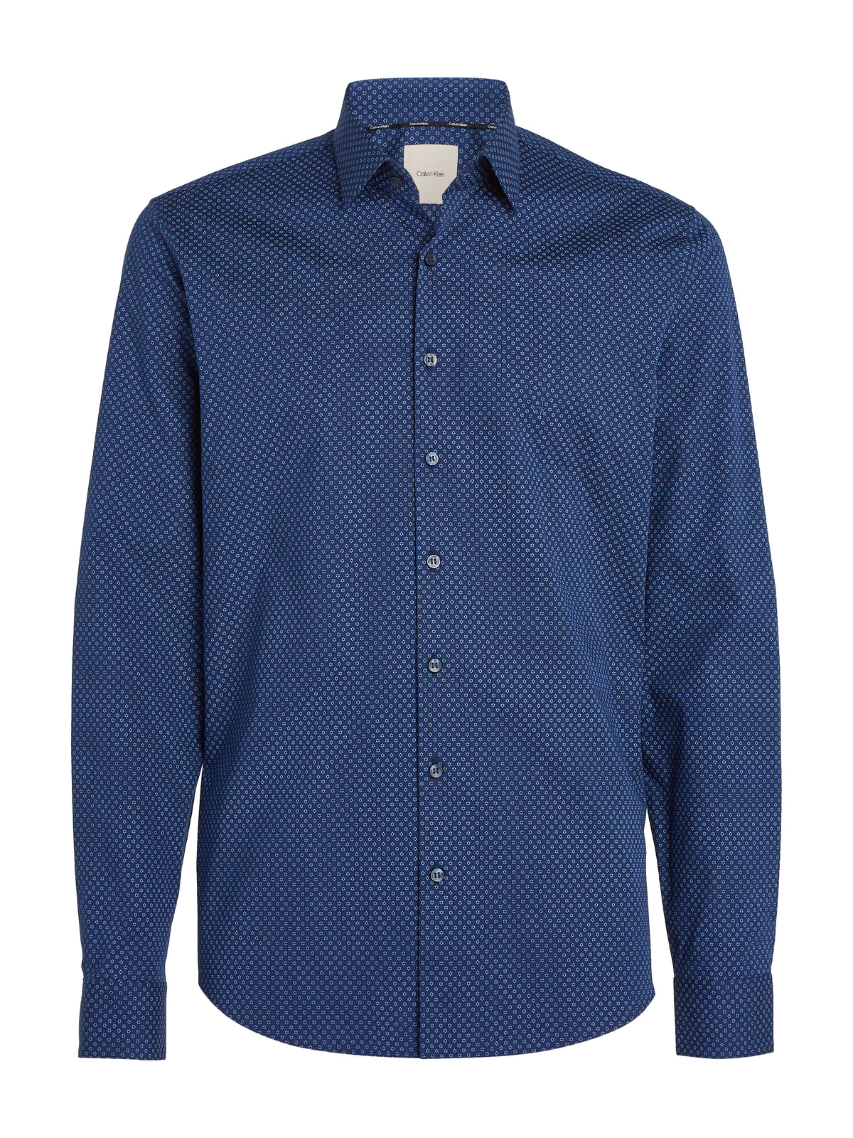 The Calvin Klein Poplin Business Print Shirt brings a modern twist to classic business attire. Made from high-quality poplin fabric