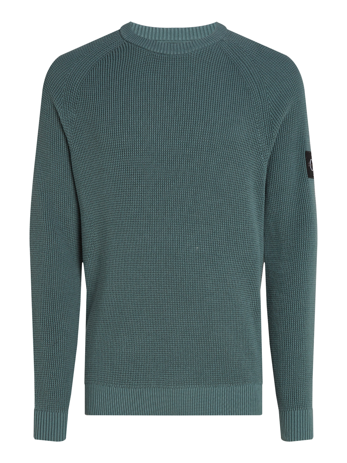 Calvin Klein Badge Easy Sweater. Featuring the iconic badge design, this soft long sleeve sweat crew offers casual comfort for any occasion.