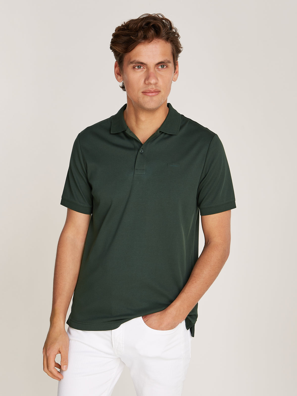 smooth cotton slim polo - Calvin Klein