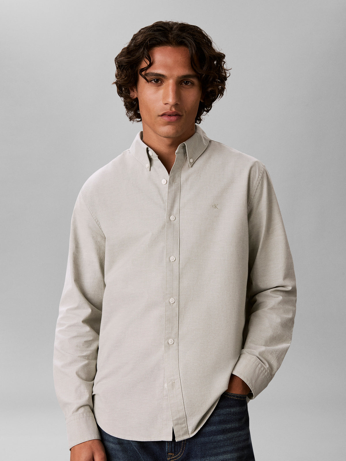 solid oxford shirt