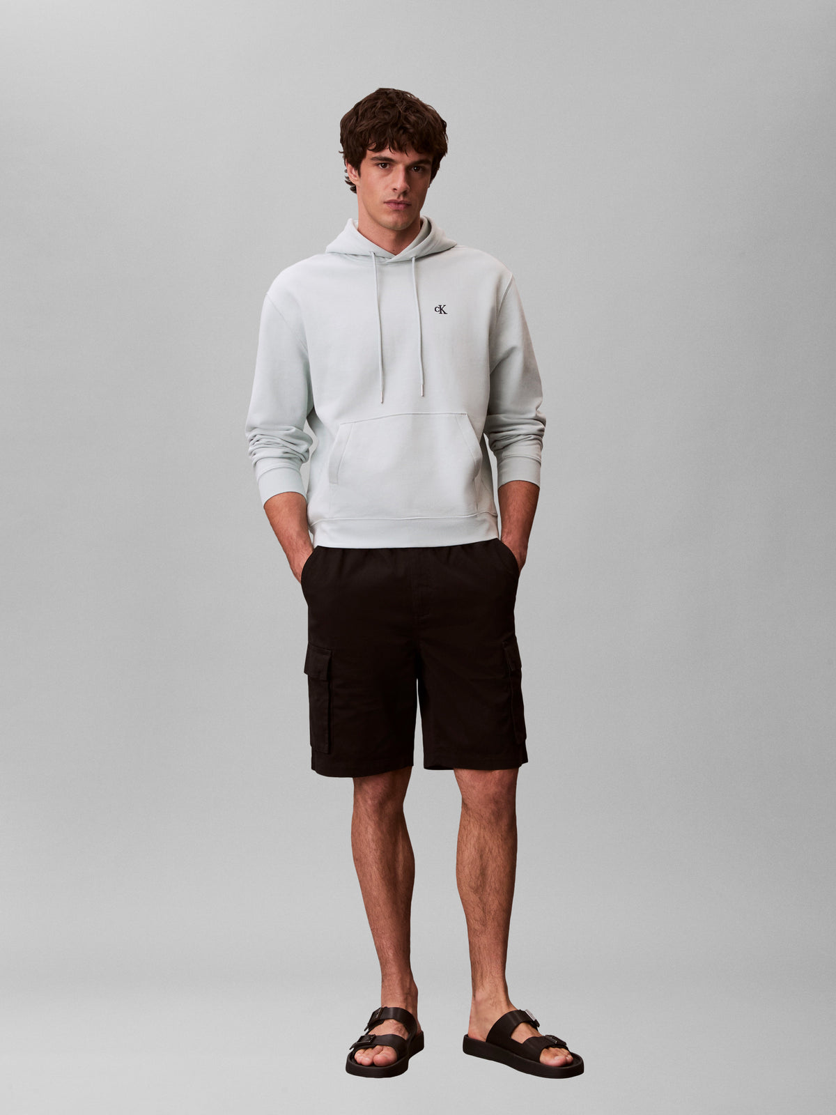 Terry monogram hood