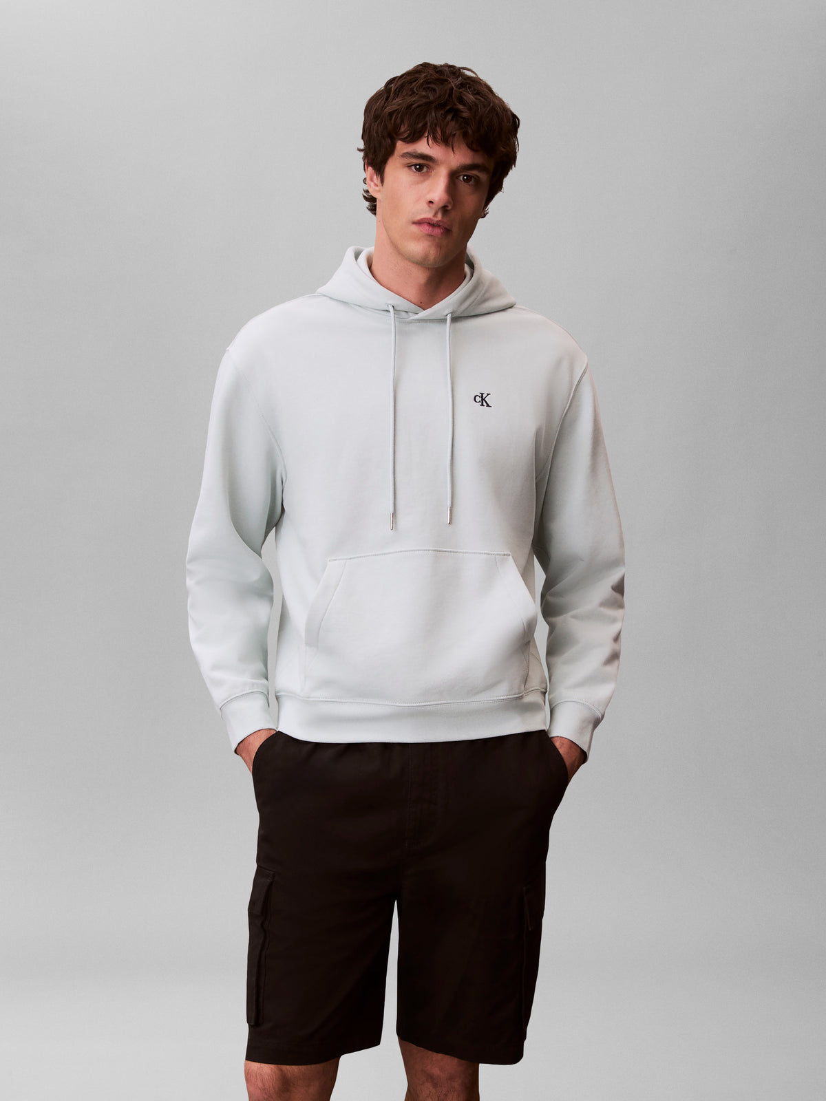 Terry monogram hood