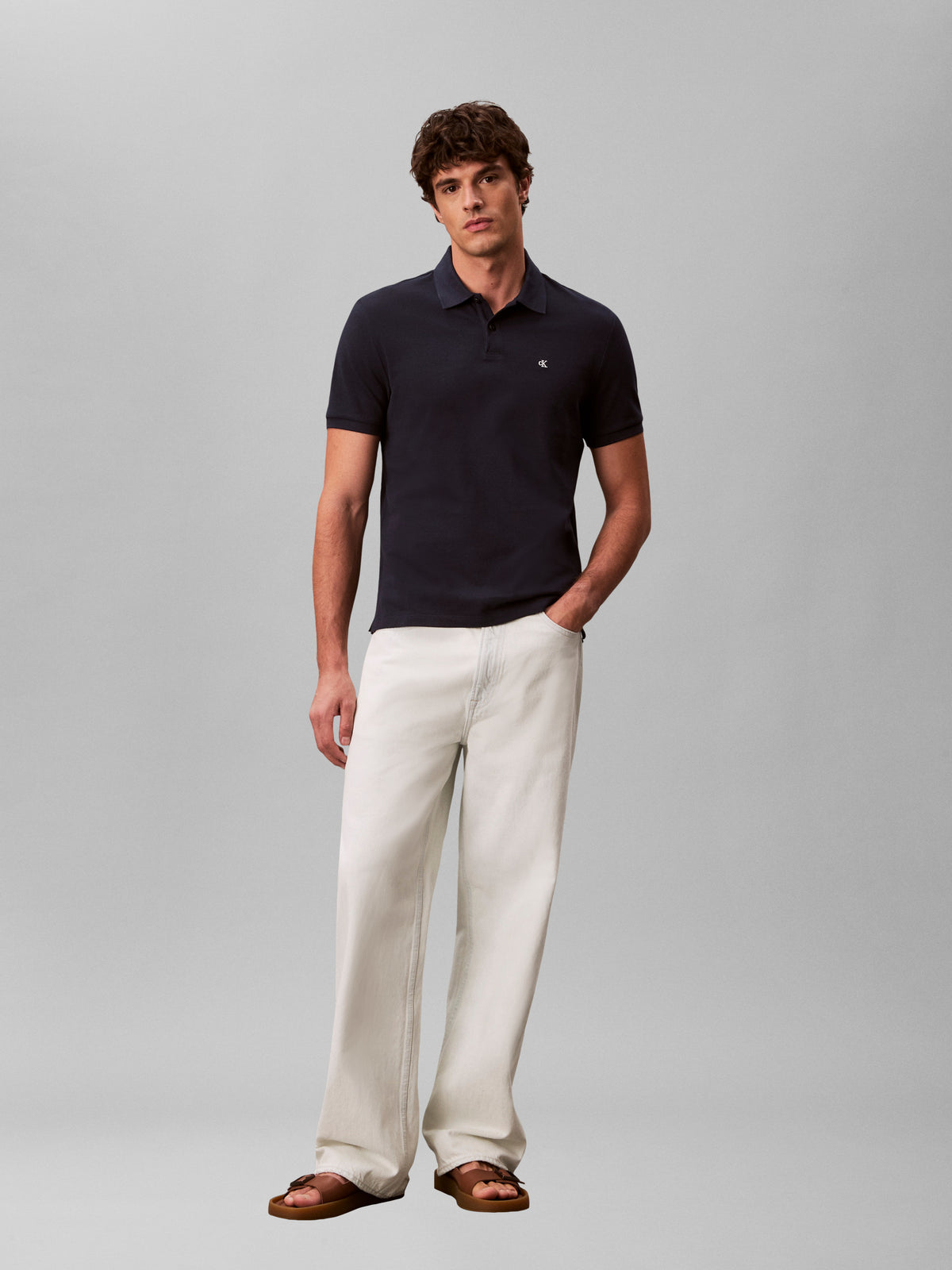 monogram pique polo