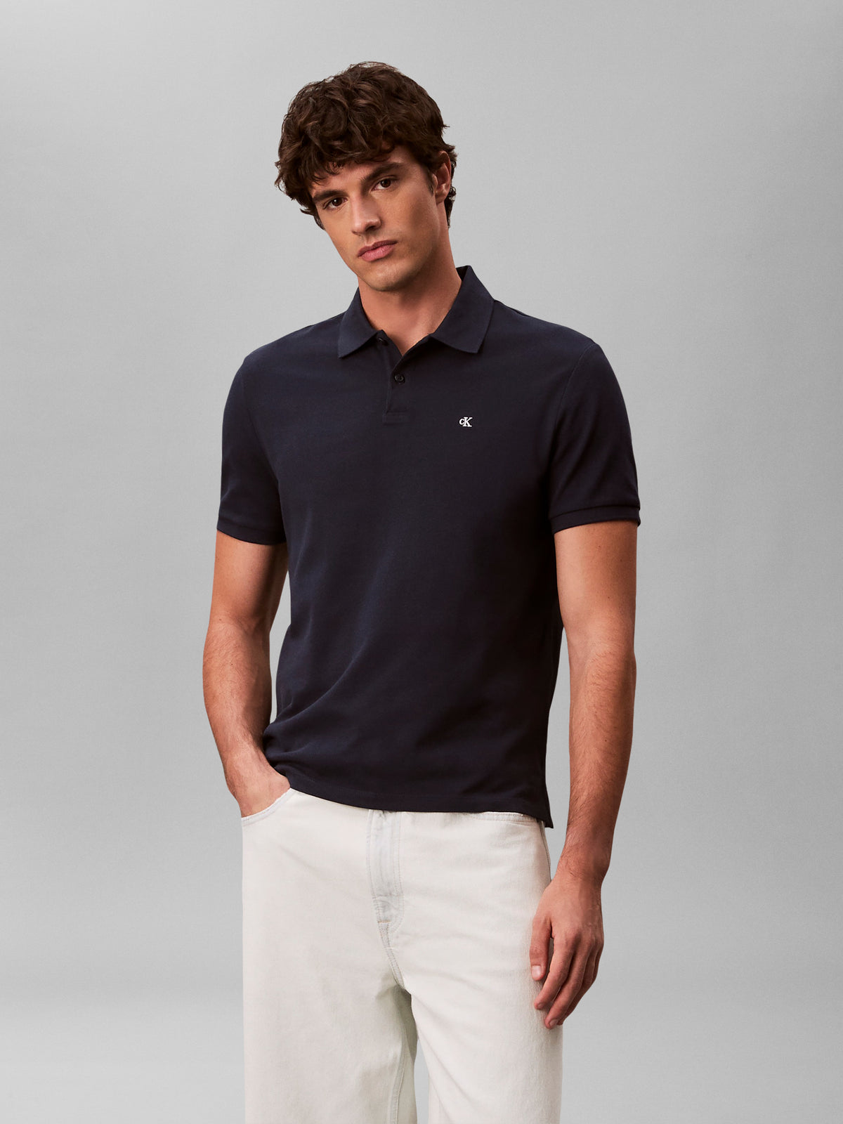monogram pique polo