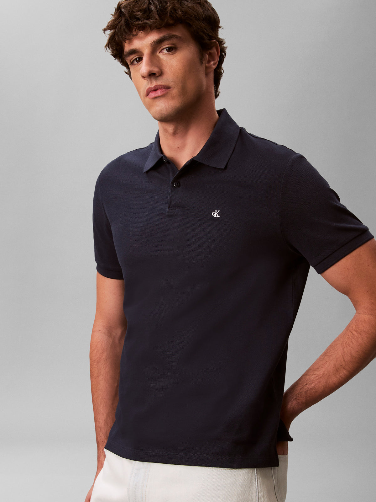 monogram pique polo
