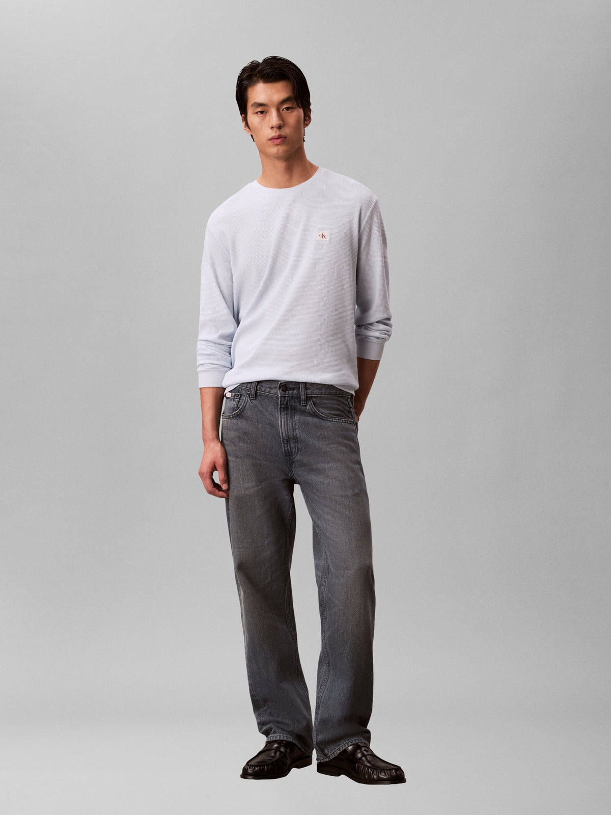 Waffle Badge Long Sleeve Tee