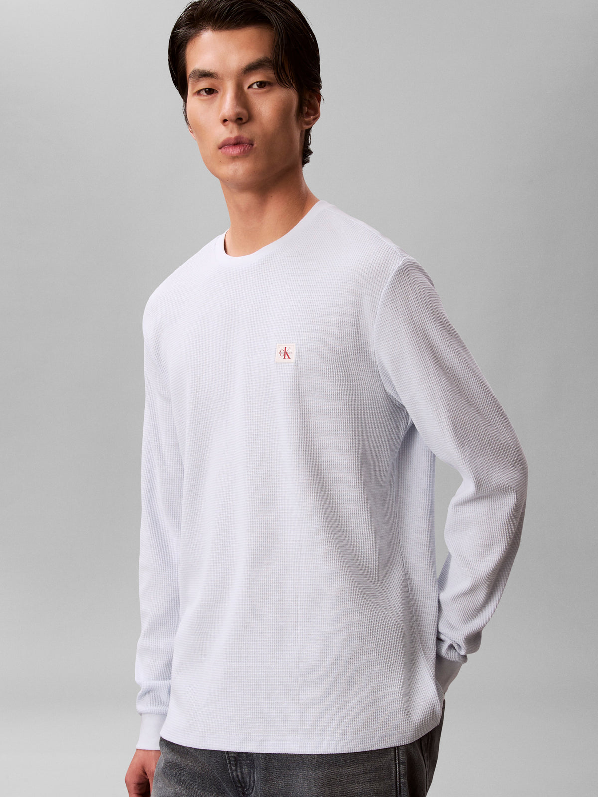 Waffle Badge Long Sleeve Tee