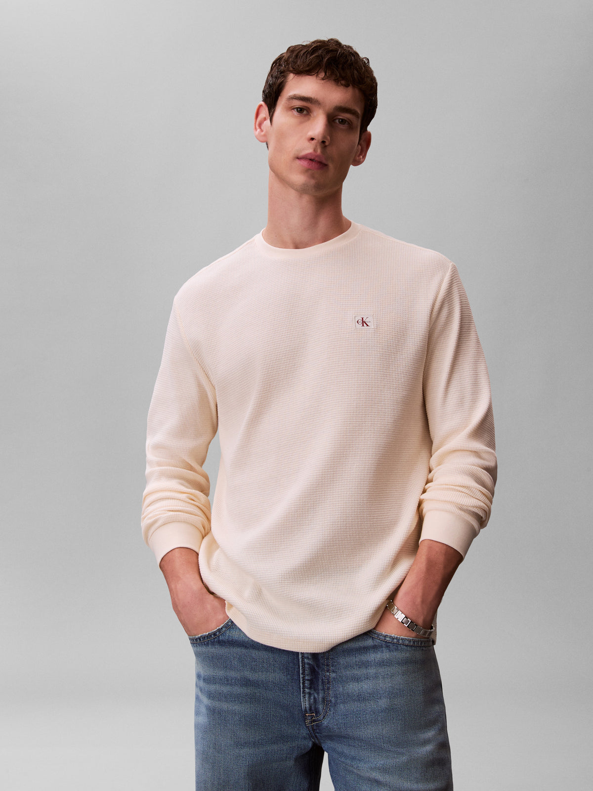 Waffle Badge Long Sleeve Tee