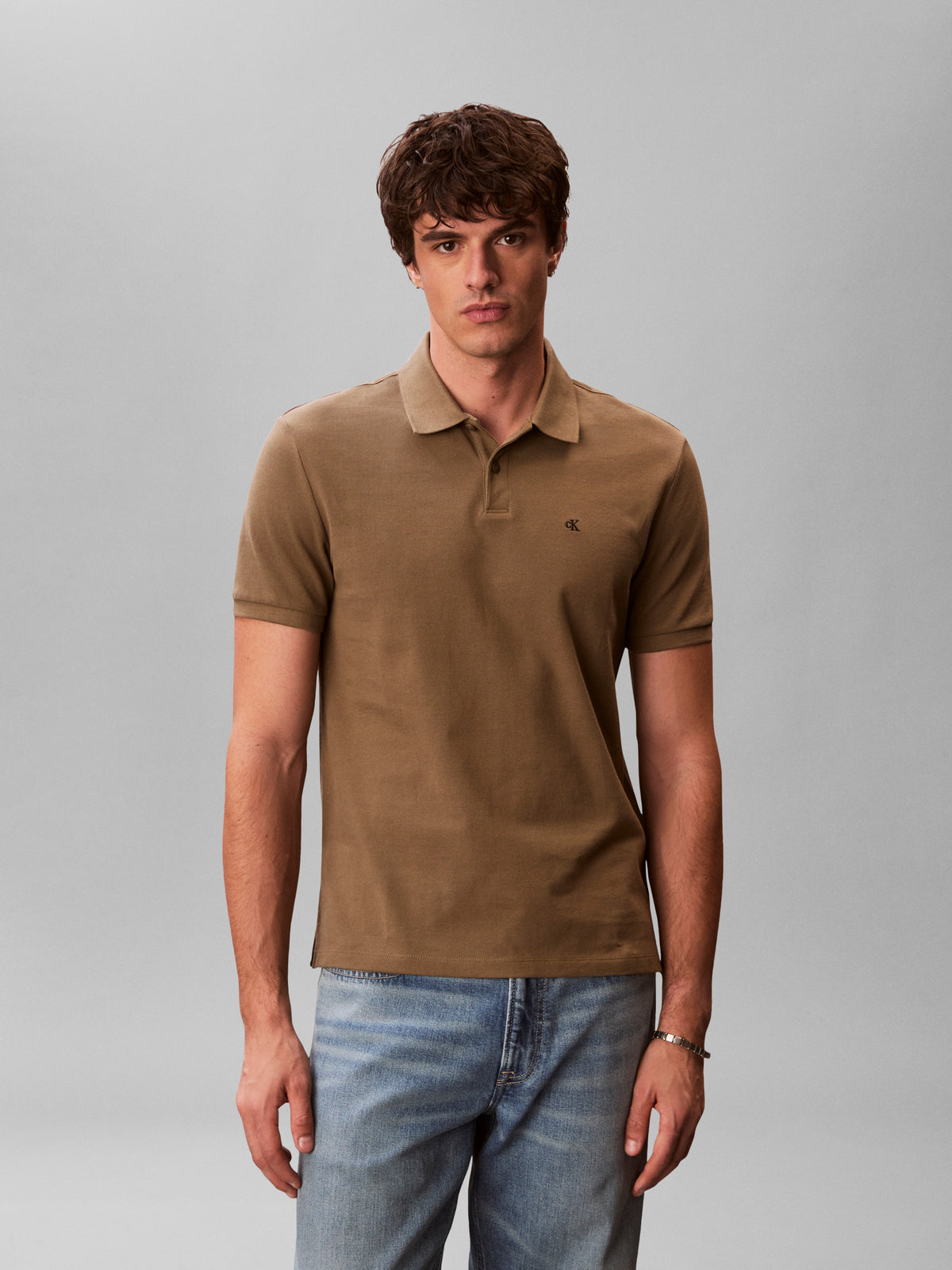 monogram pique polo