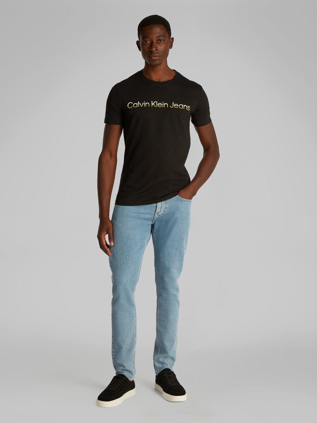 Mixed Institutional Logo T-shirt Black