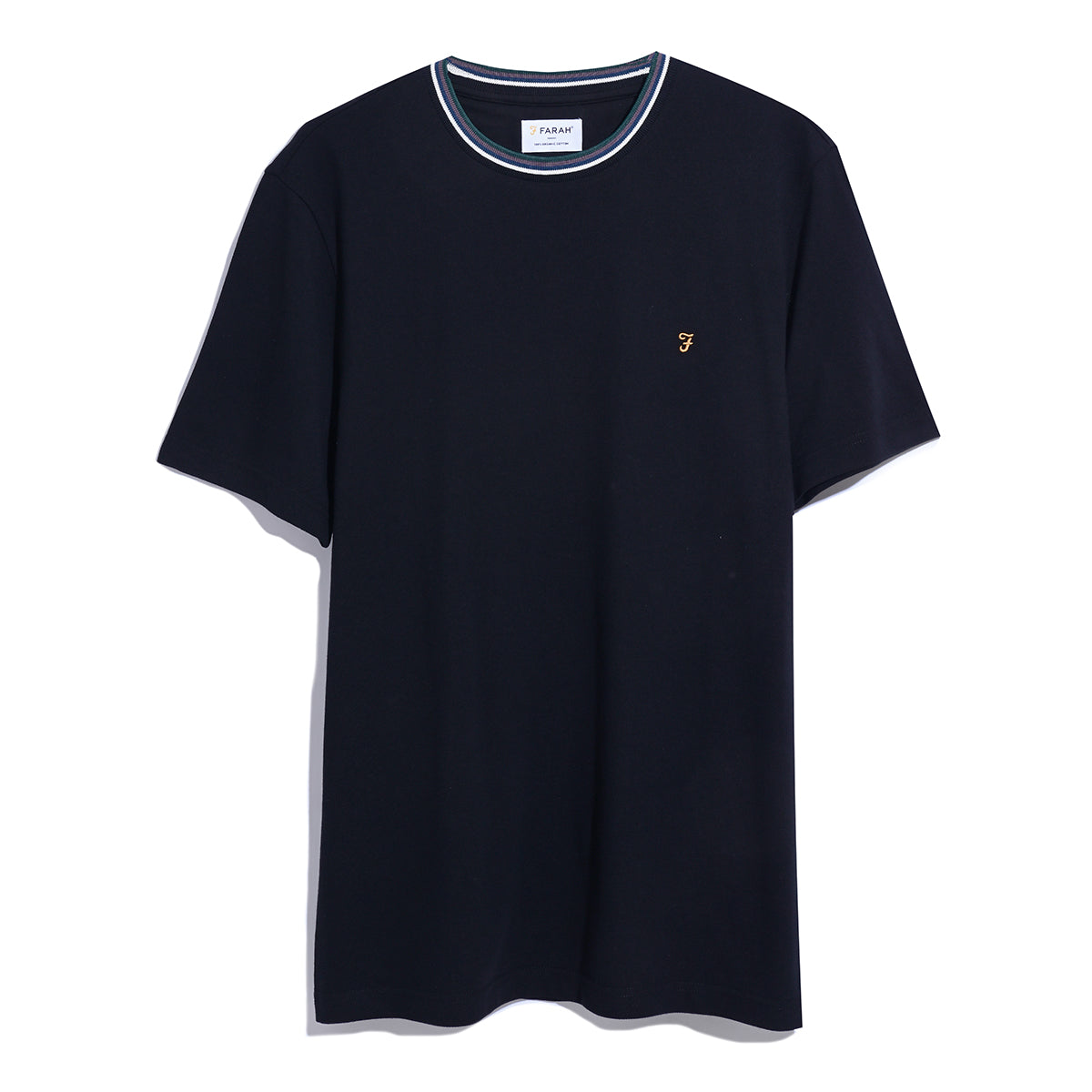Farah - Alvin Tipped Tee , short sleeve tops-crew neck t-shirt. 