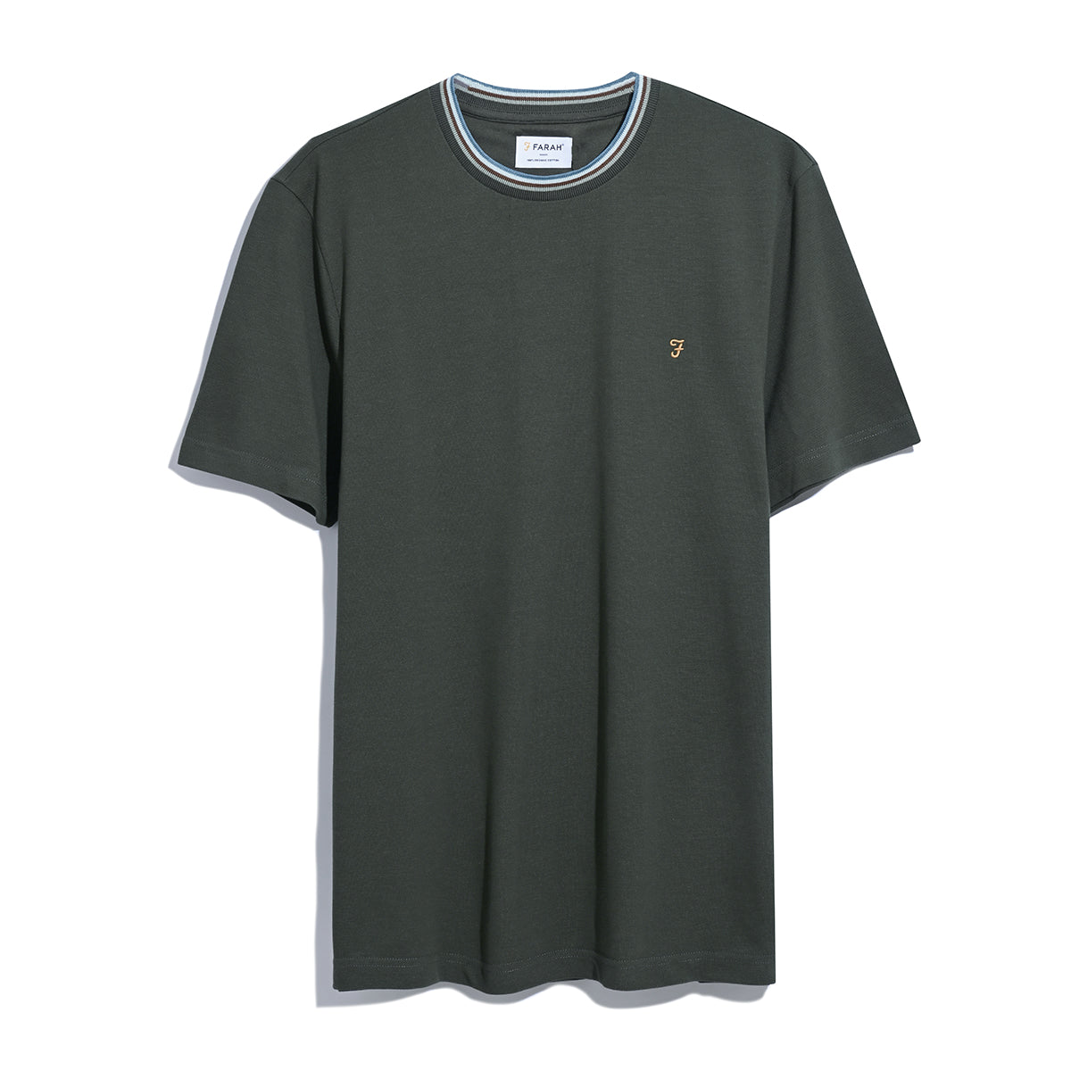 Farah - Alvin Tipped Tee , short sleeve tops-crew neck t-shirt. 