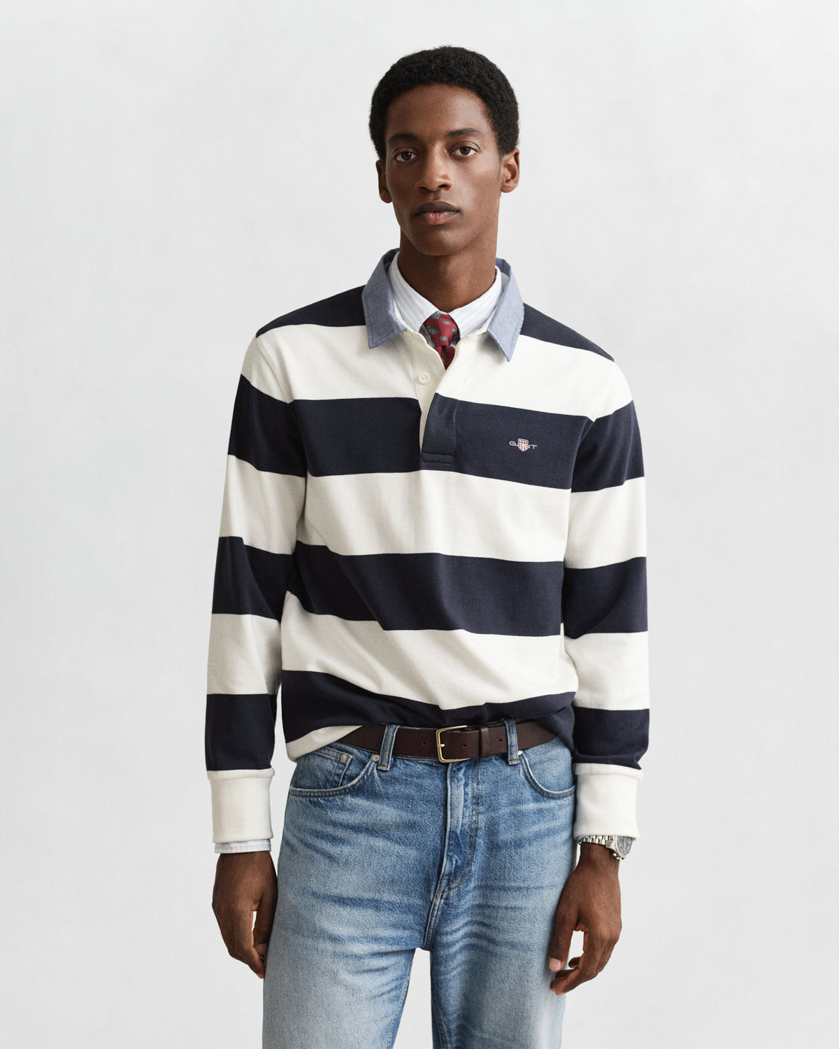 Gant Reg Chambray Stripe Heavy Rugger