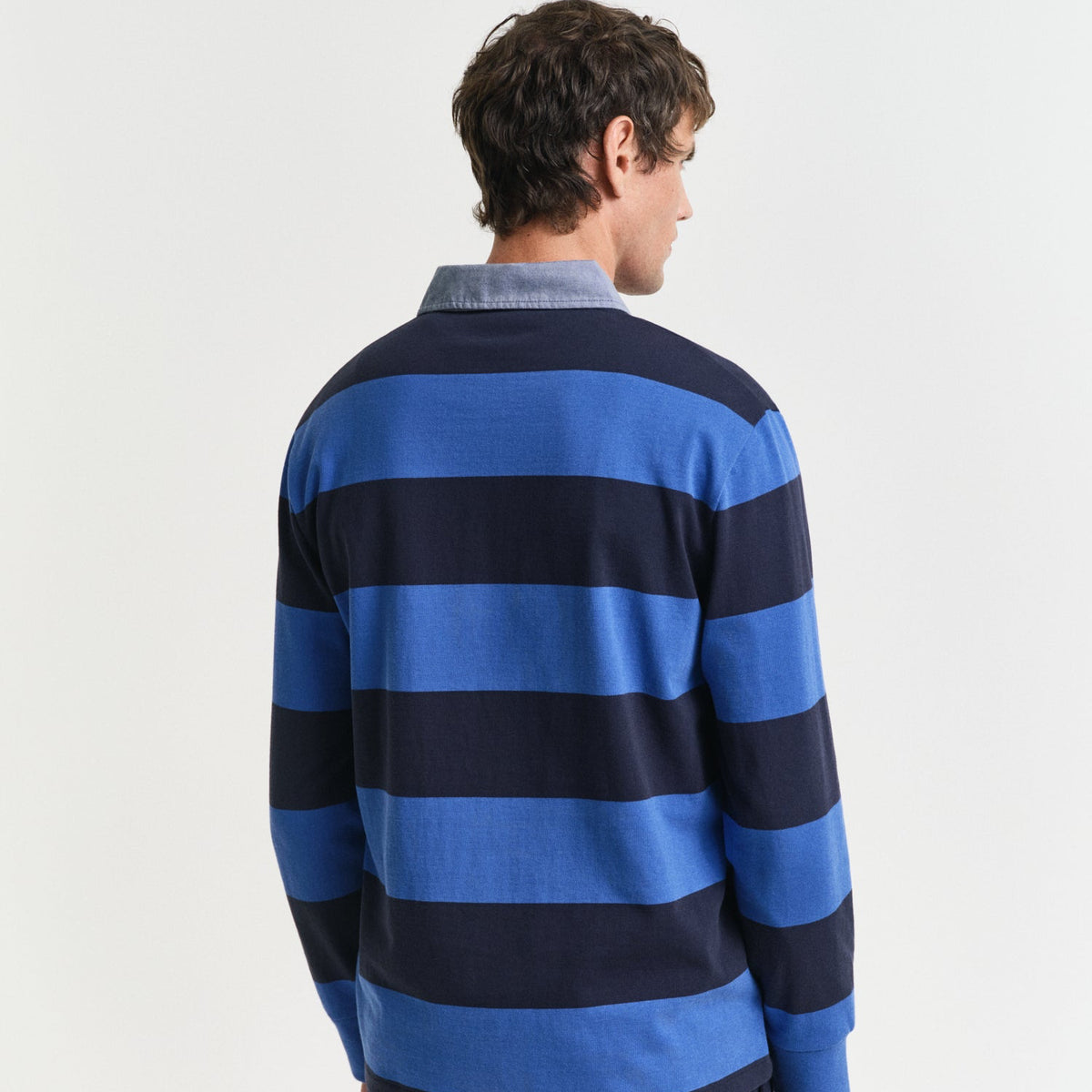 Men’s Gant Blue Chambray Stripe Heavy Rugger