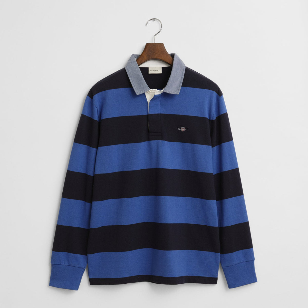 Men’s Gant Blue Chambray Stripe Heavy Rugger