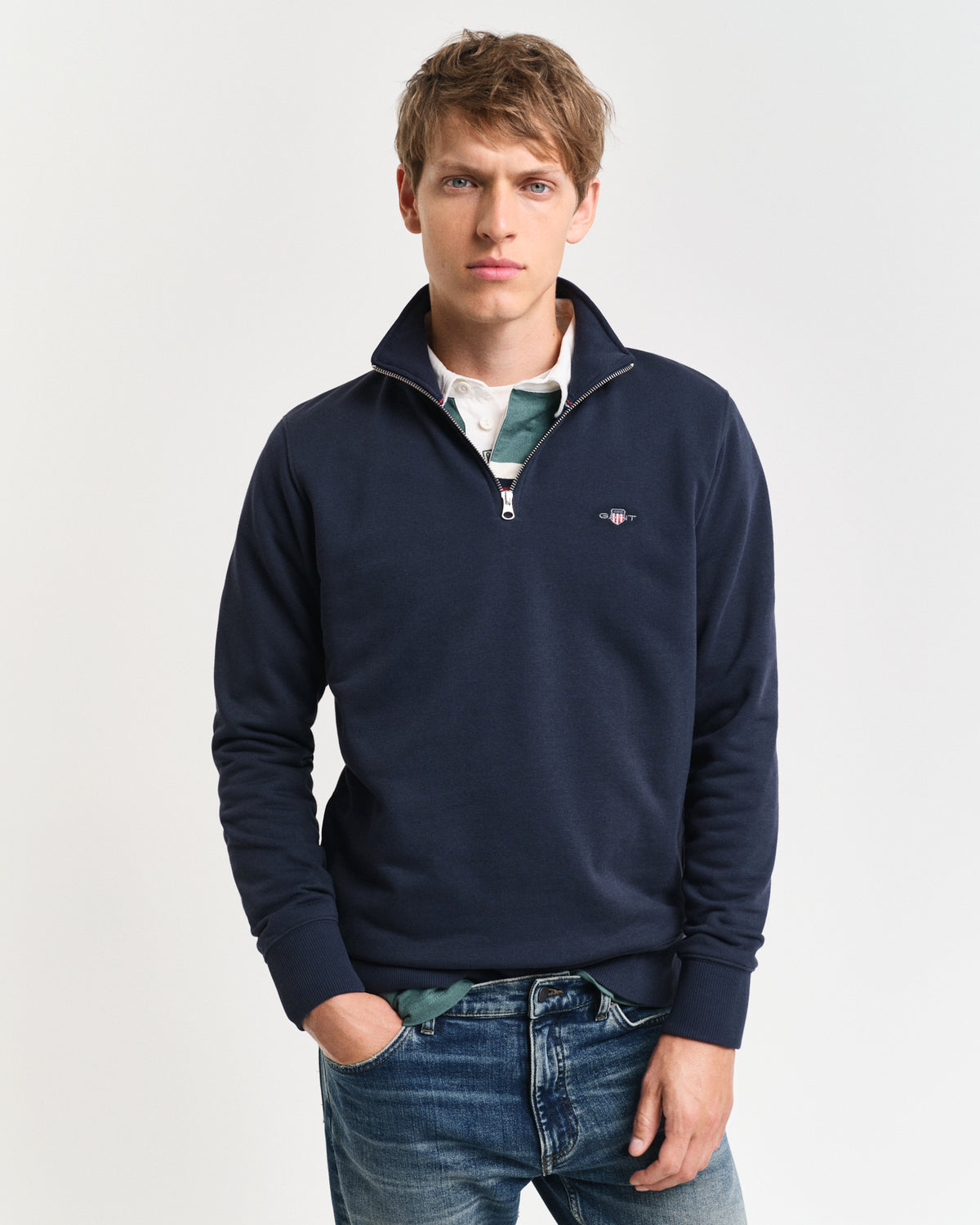 Shield Half Zip Sweat Navy