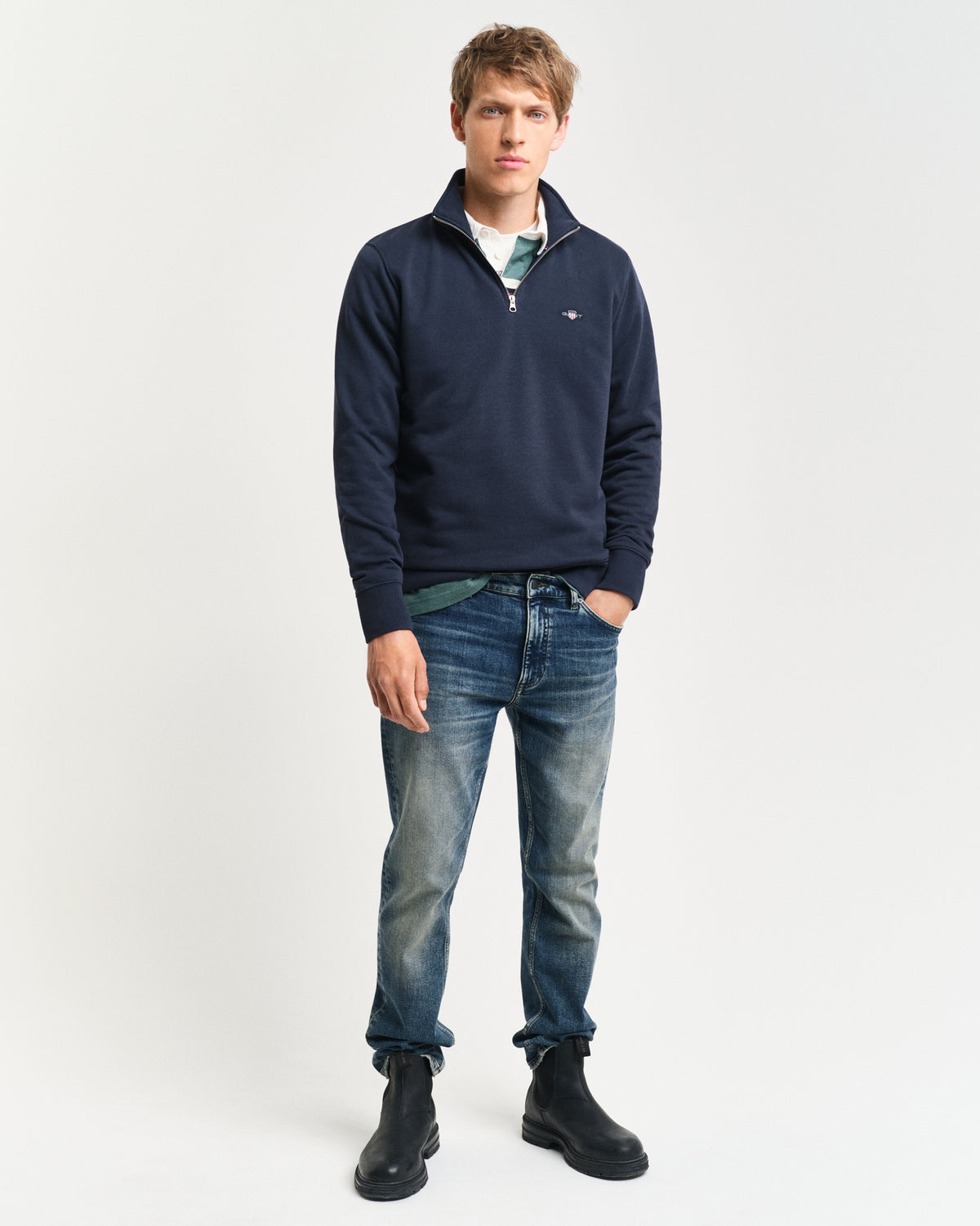 Shield Half Zip Sweat Navy