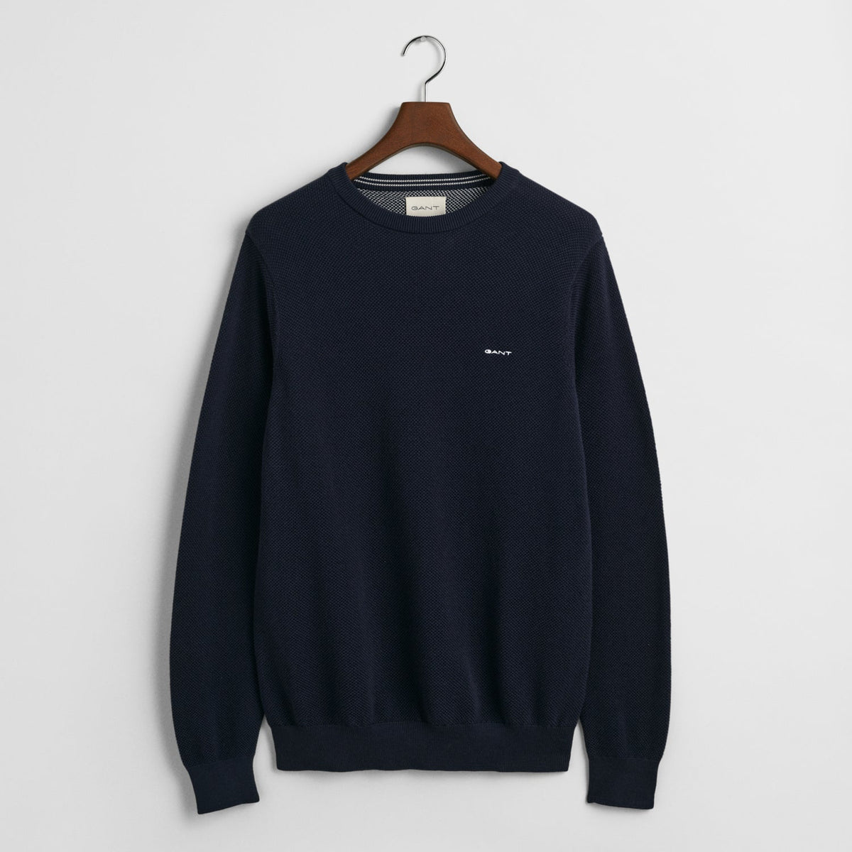 Gant Cotton Piqué Crew Neck Sweater