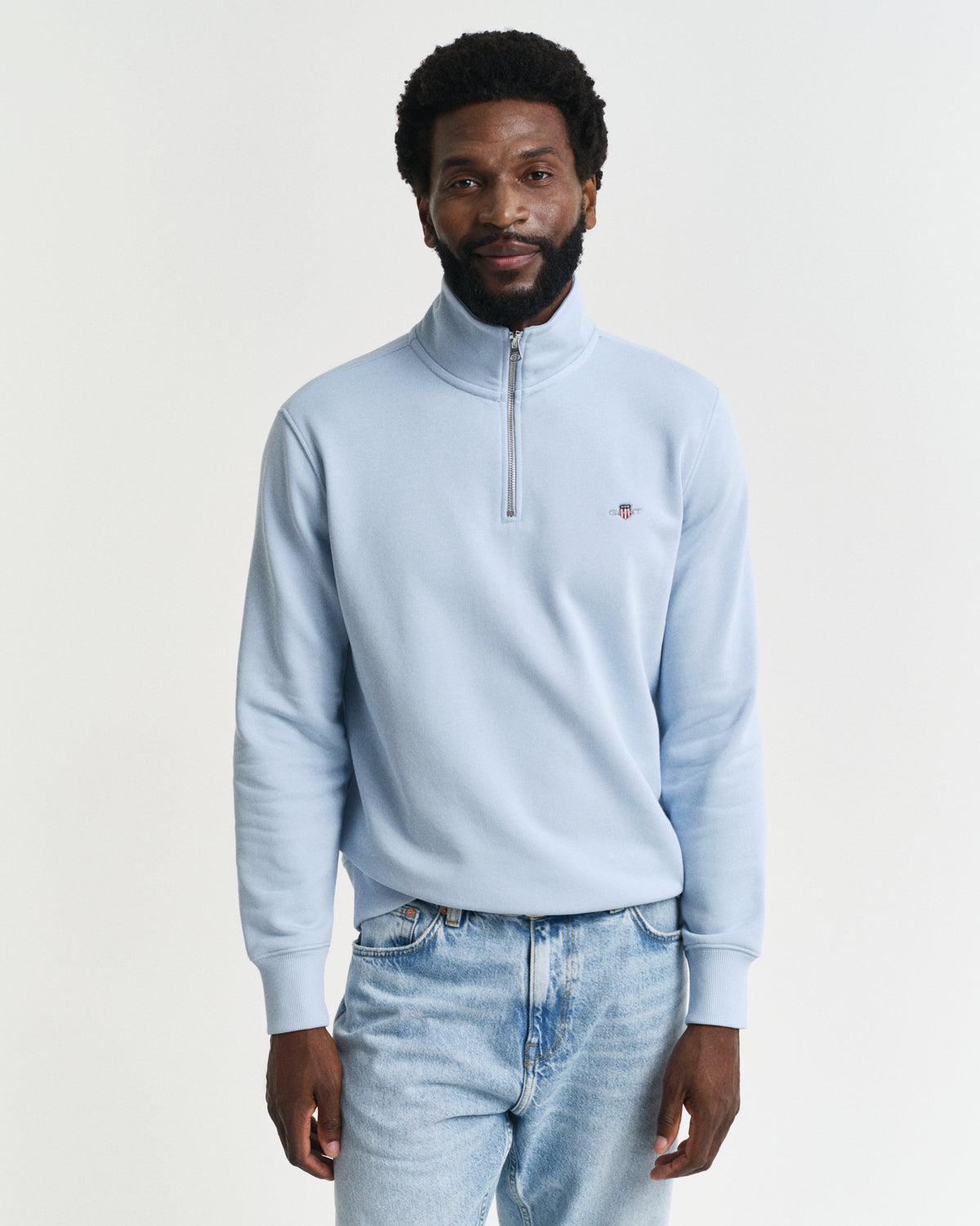 Shield Half Zip Sweatshirt Fresh Blue