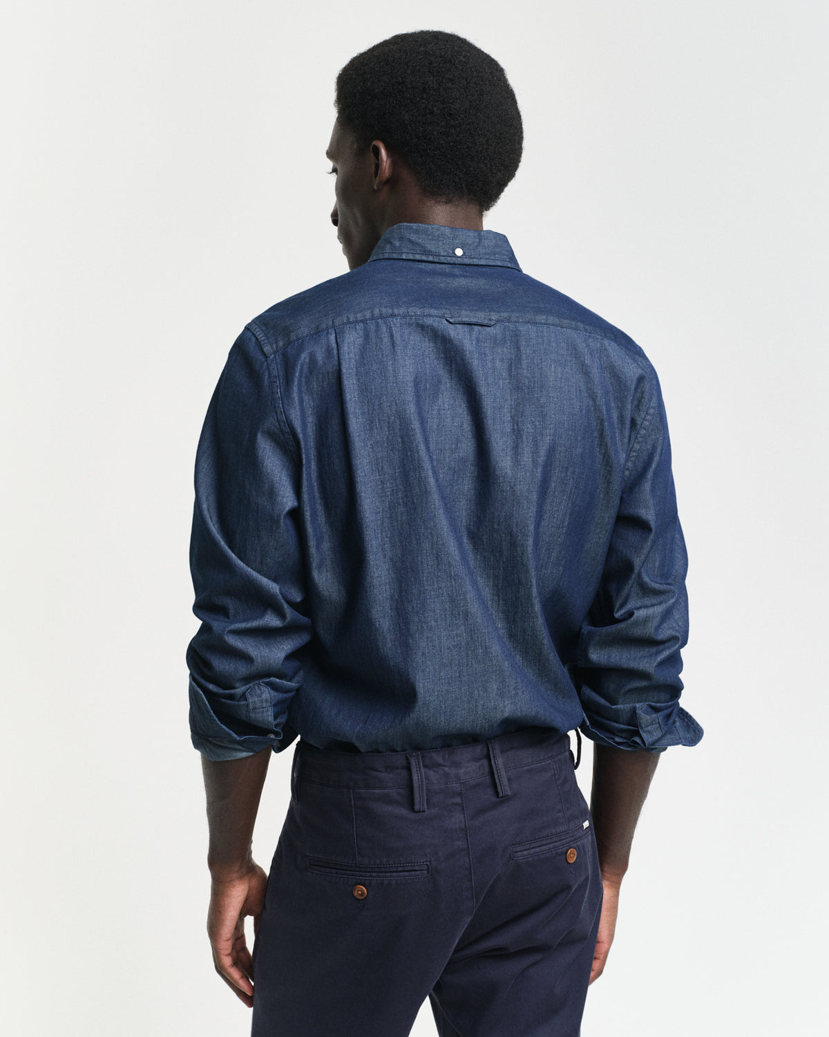 Gant Slim Indigo Button-Down Shirt in Navy