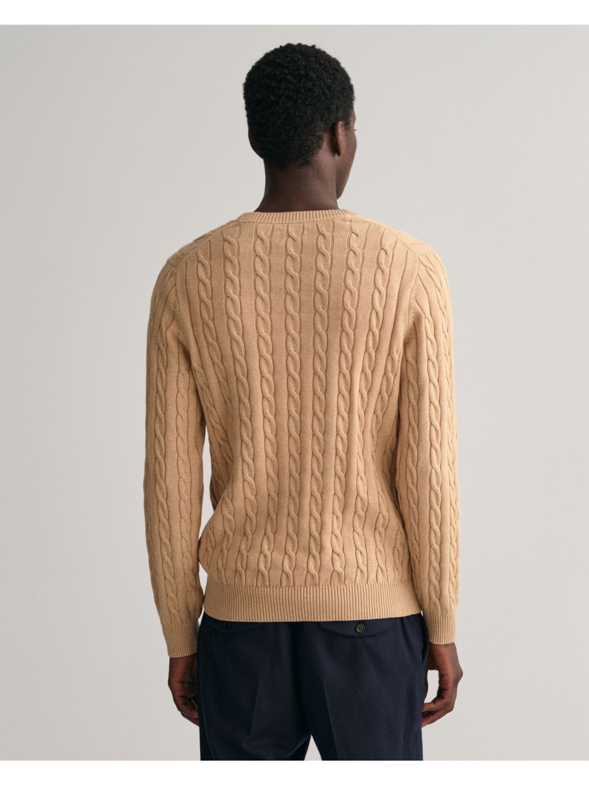 Cotton Cable Knit Crew Neck