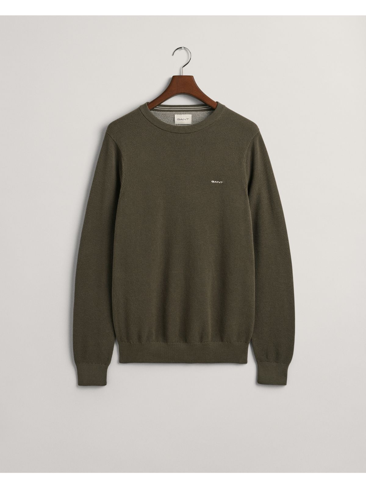 Cotton Pique Crew neck sweater