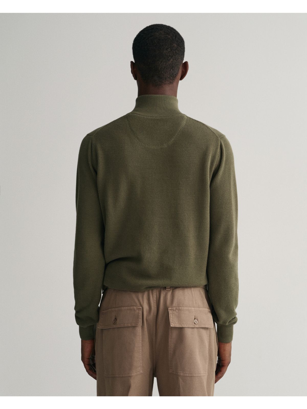 Cotton Pique Half Zip