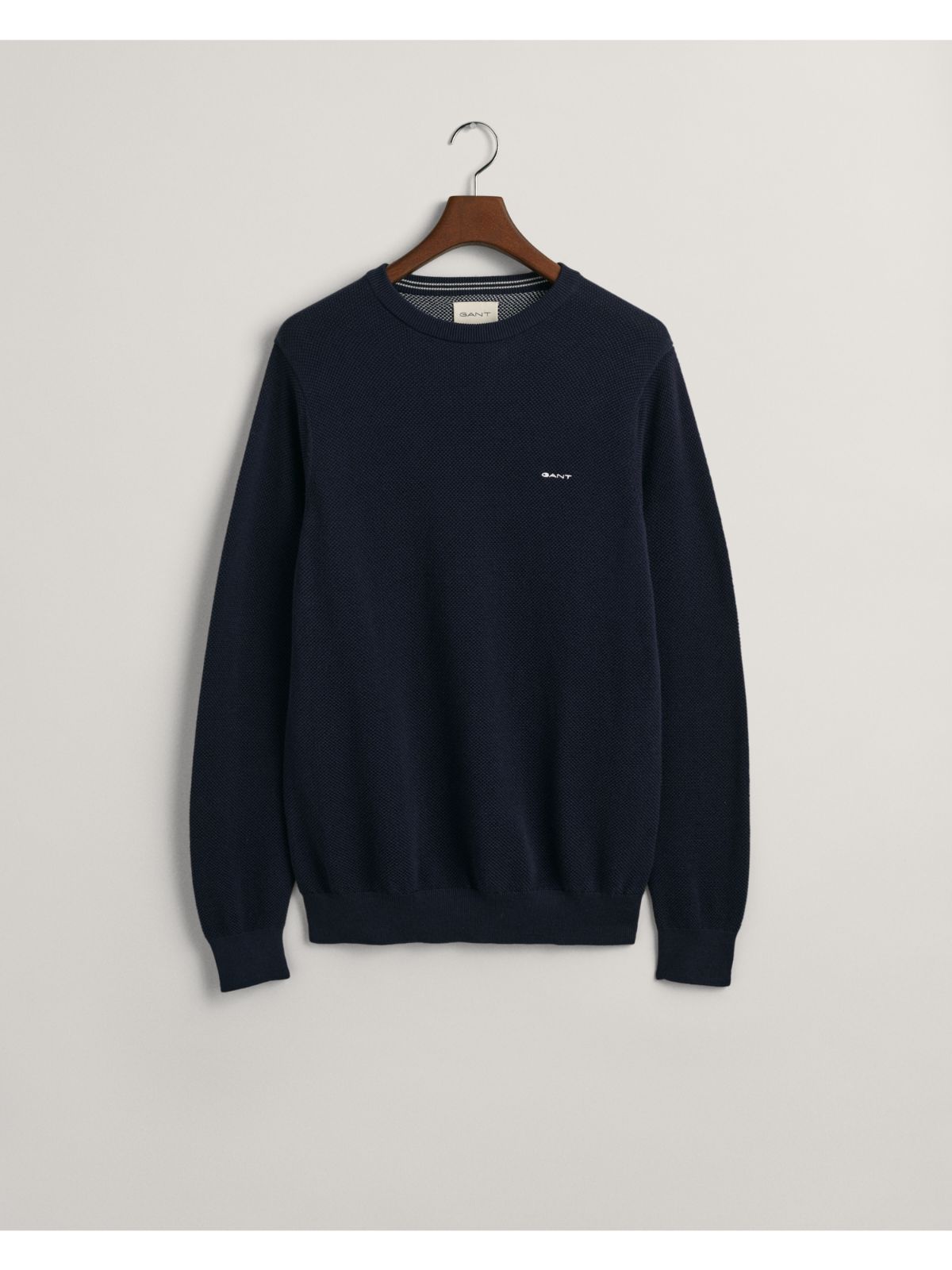 Cotton Pique Crew neck sweater