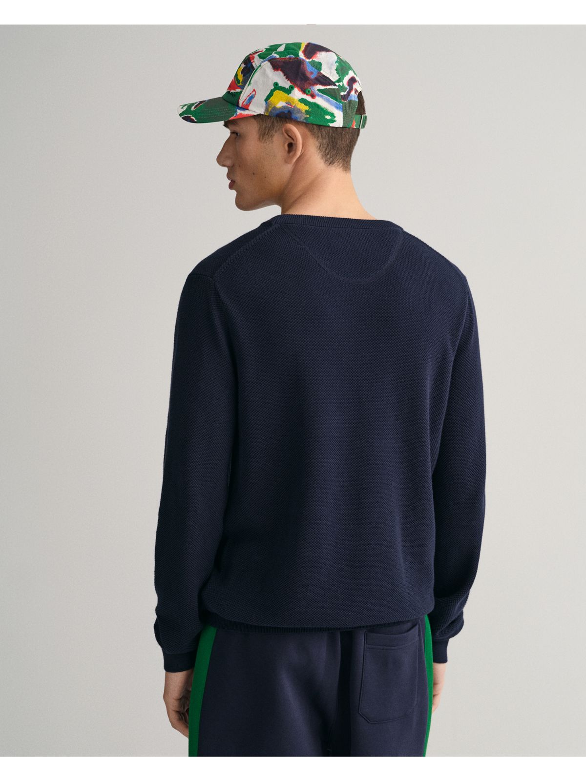 Cotton Pique Crew neck sweater