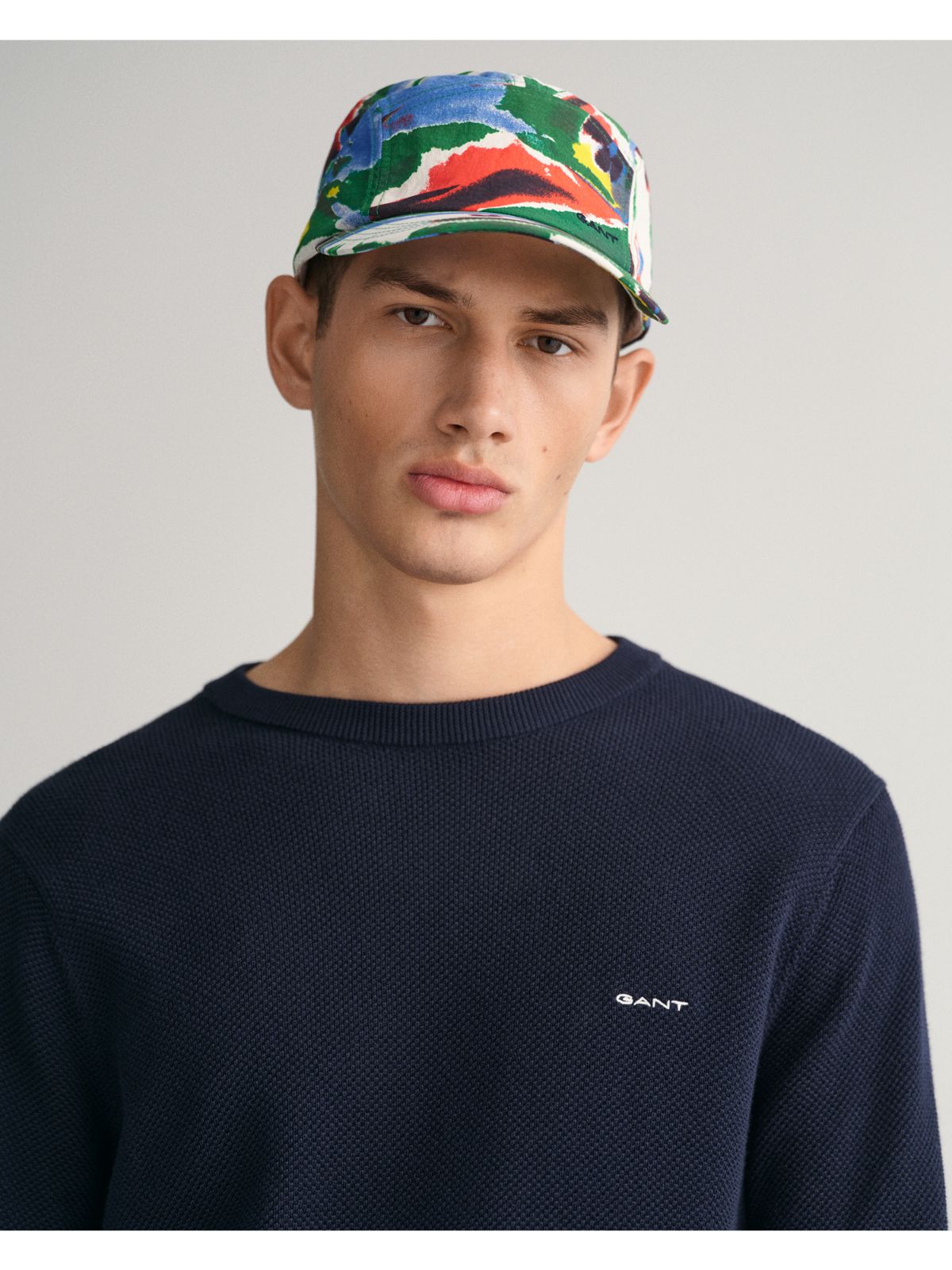 Cotton Pique Crew neck sweater