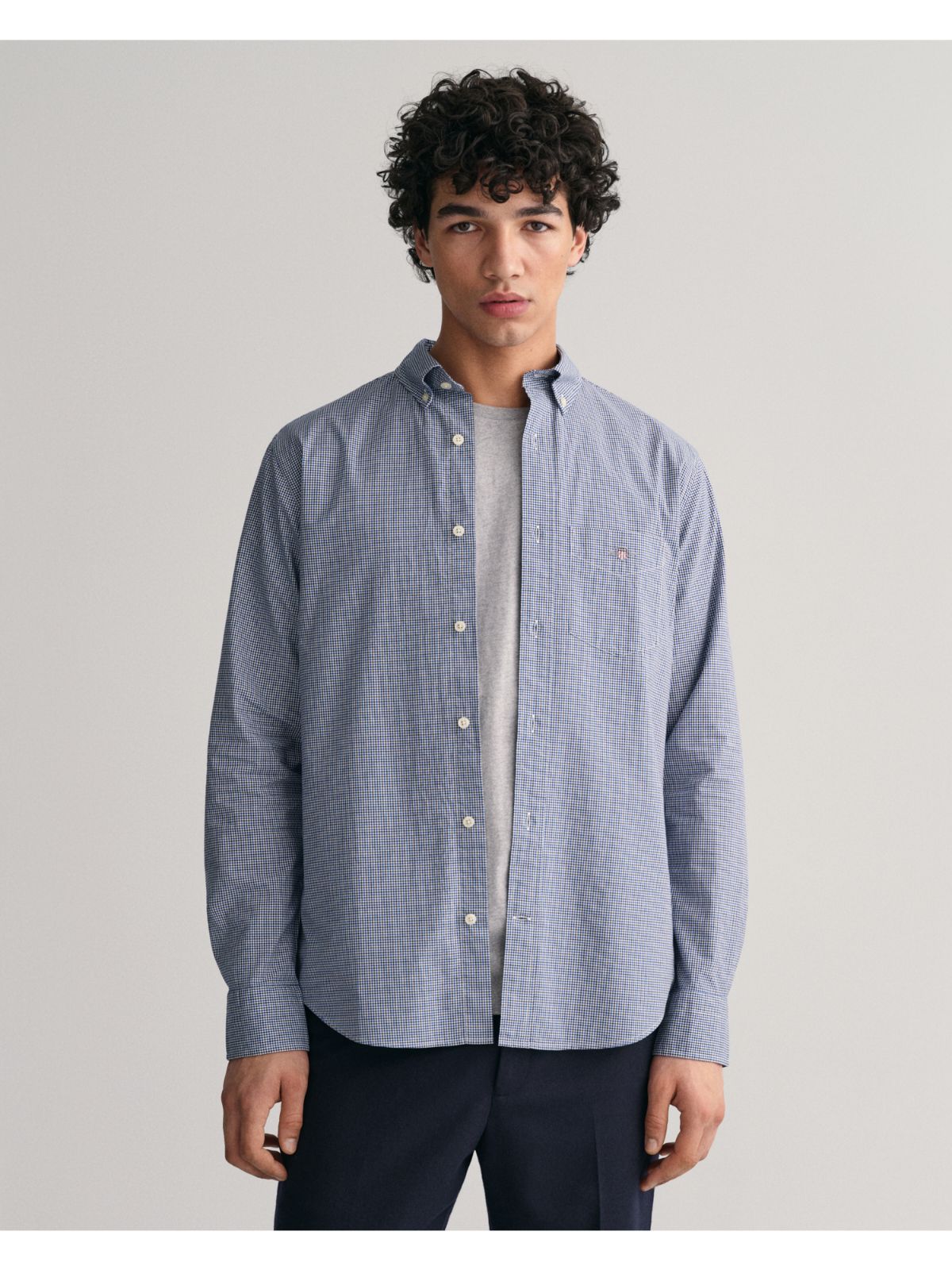 Poplin micro Check Shirt