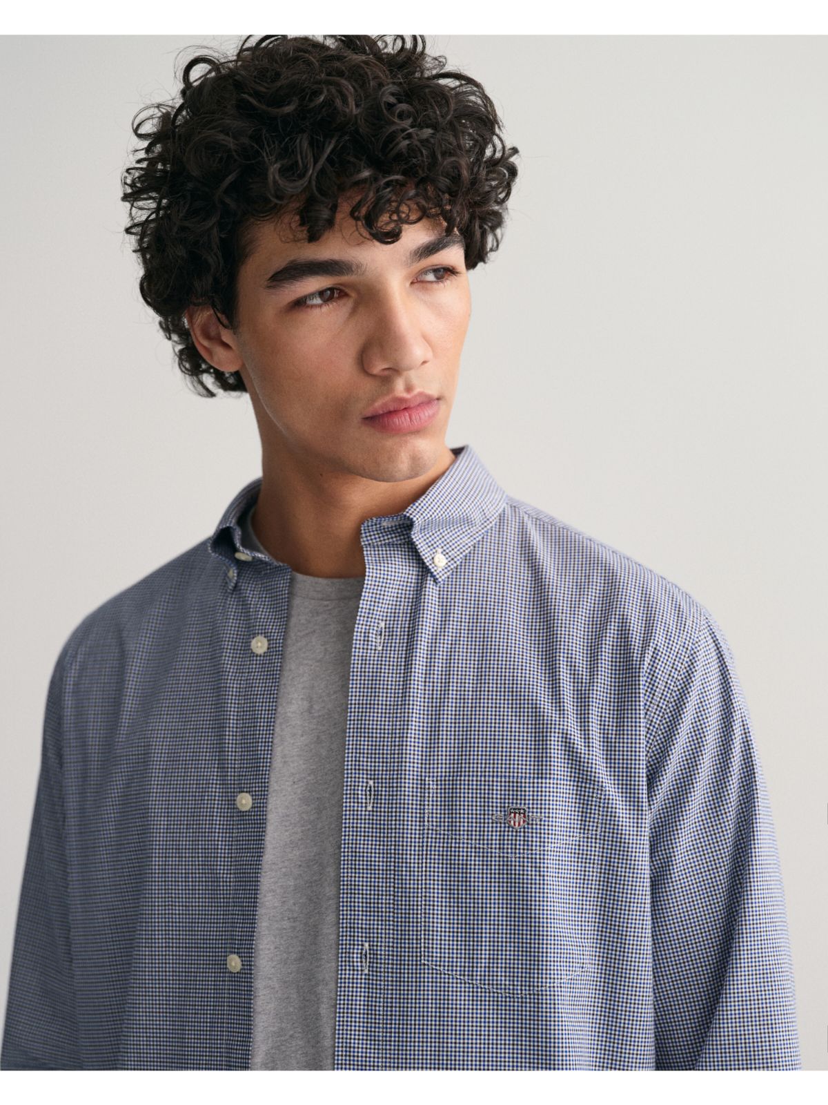 Poplin micro Check Shirt