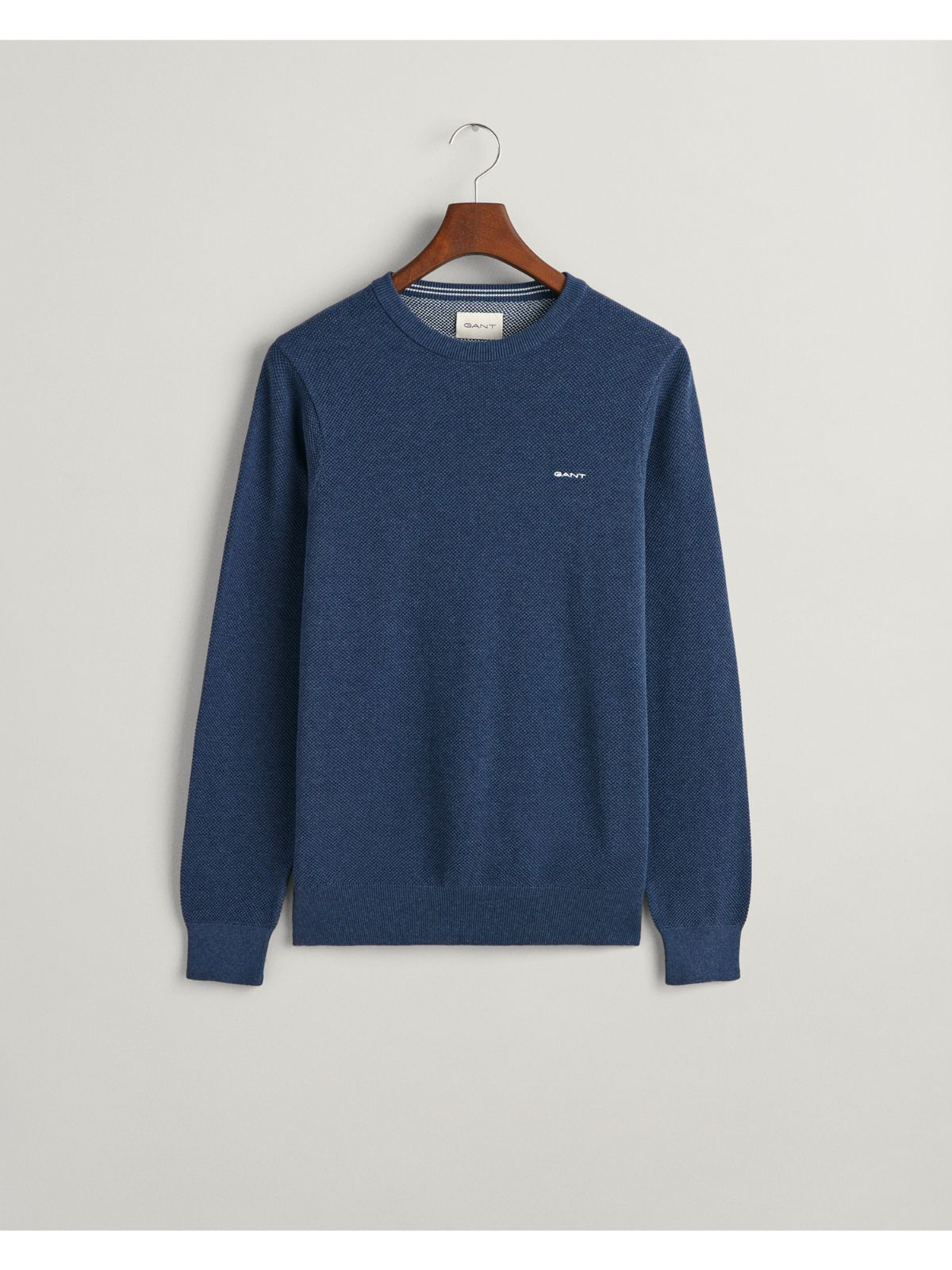 Cotton Pique Crew neck sweater