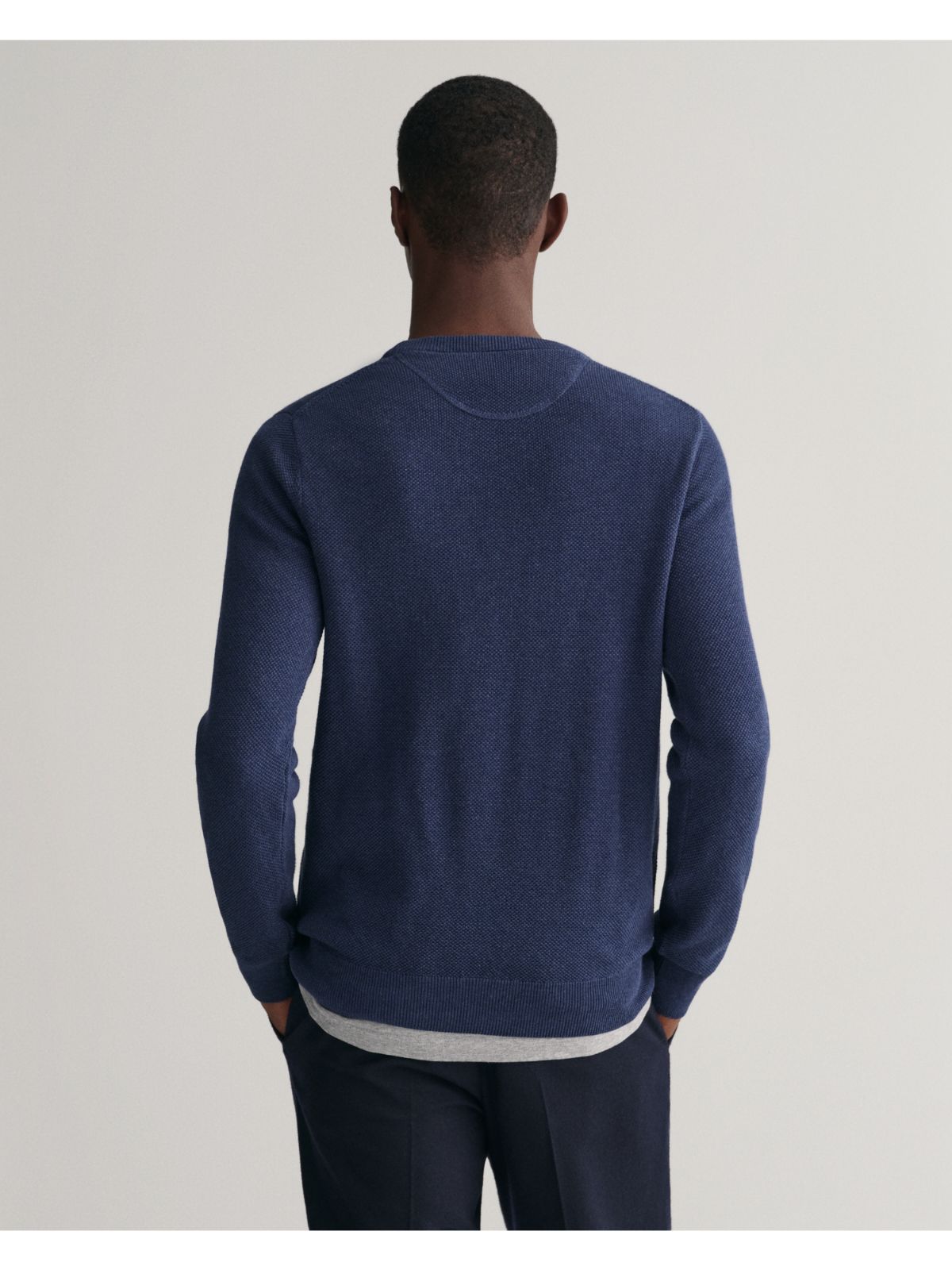 Cotton Pique Crew neck sweater